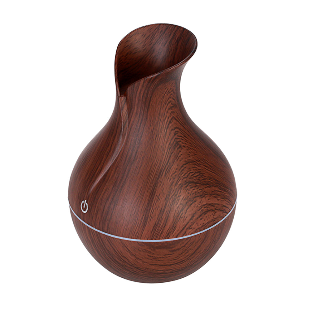 Essential Oil Diffuser Humidifier Aromatherapy Walnut Wood Grain Vase Aroma LED