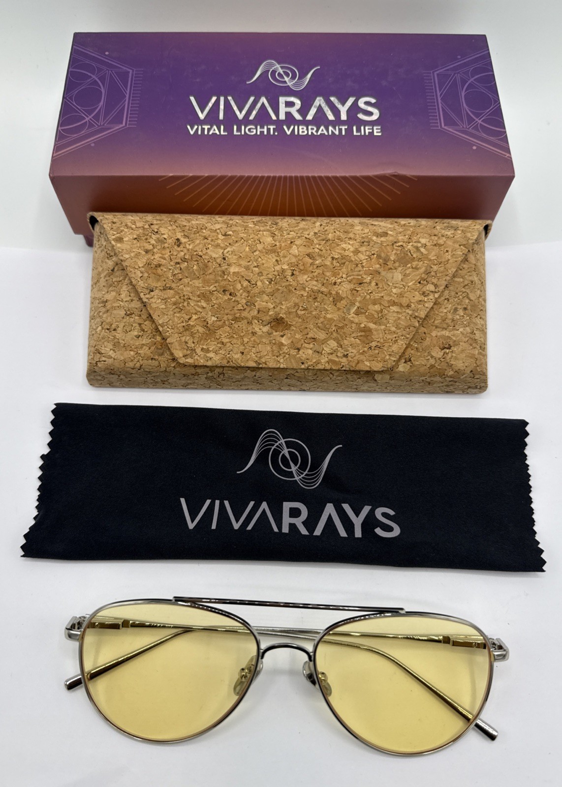 Viva Rays Aviator Yellow Daytime Blue Light Blocker Glasses Eyewear