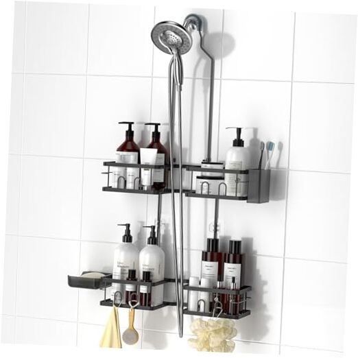 Adjustable Shower Caddy Hanging Rustproof Shower Caddy for Handheld