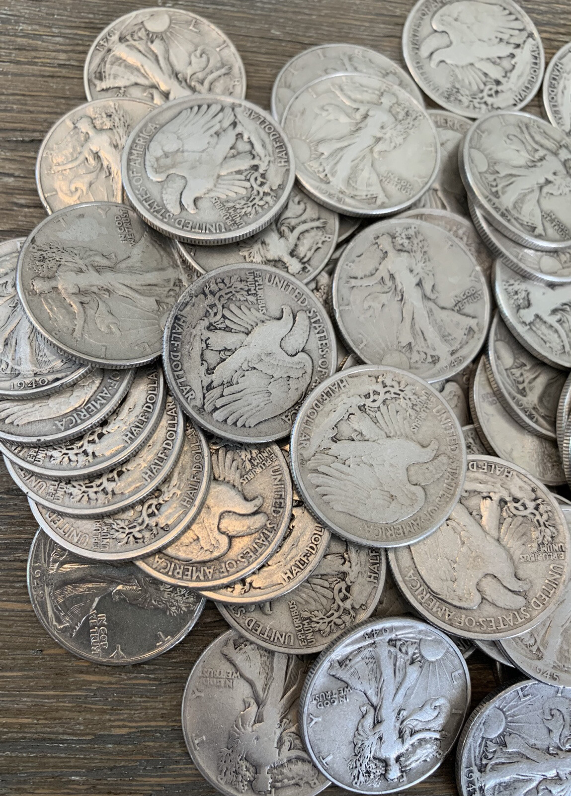 Walking Liberty Half Dollars 90% Silver Circulated CHOOSE QUANTITY FREE SHIPPING