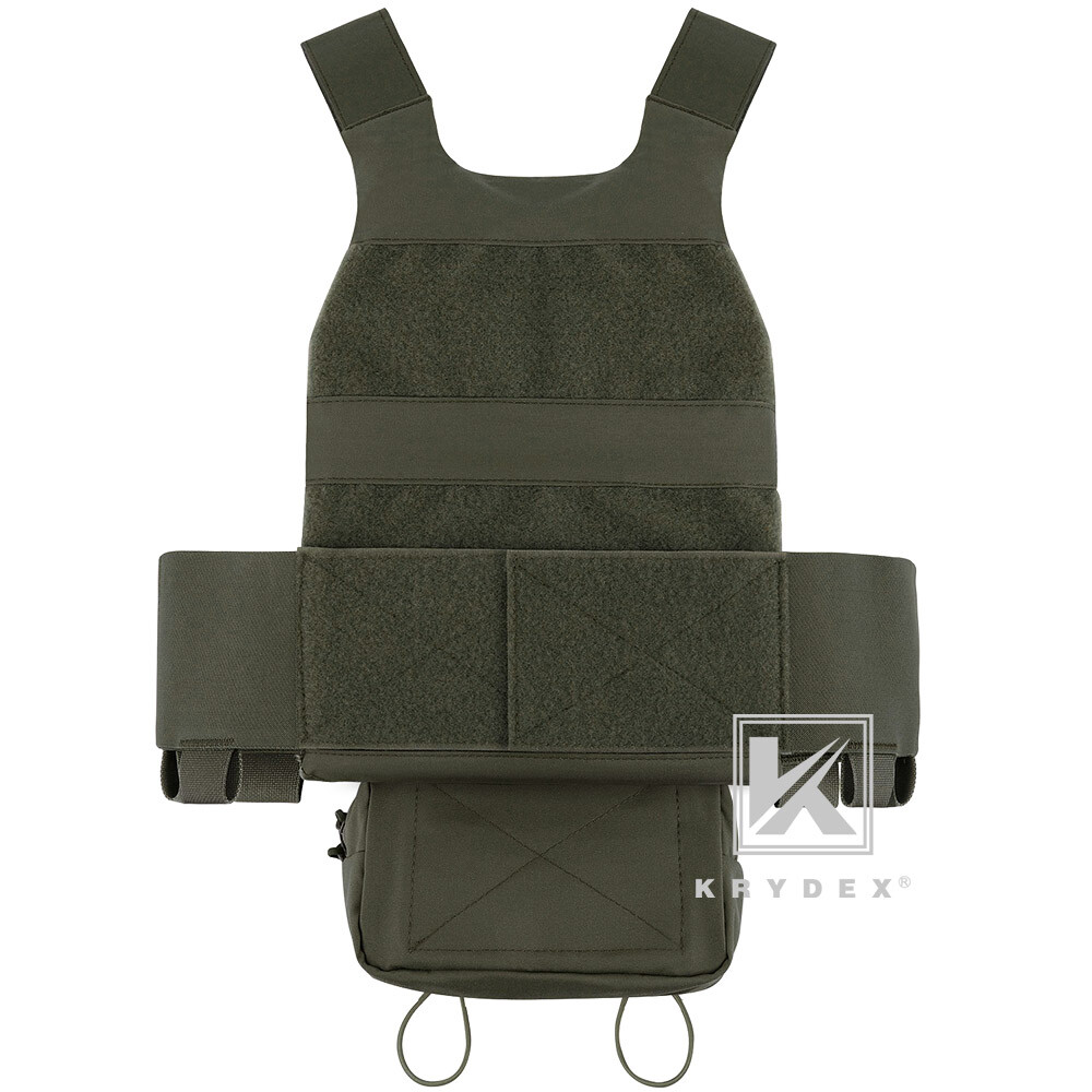 KRYDEX Low Vis Slick Armor Plate Carrier & Tactical Placard Holder & Drop Pouch