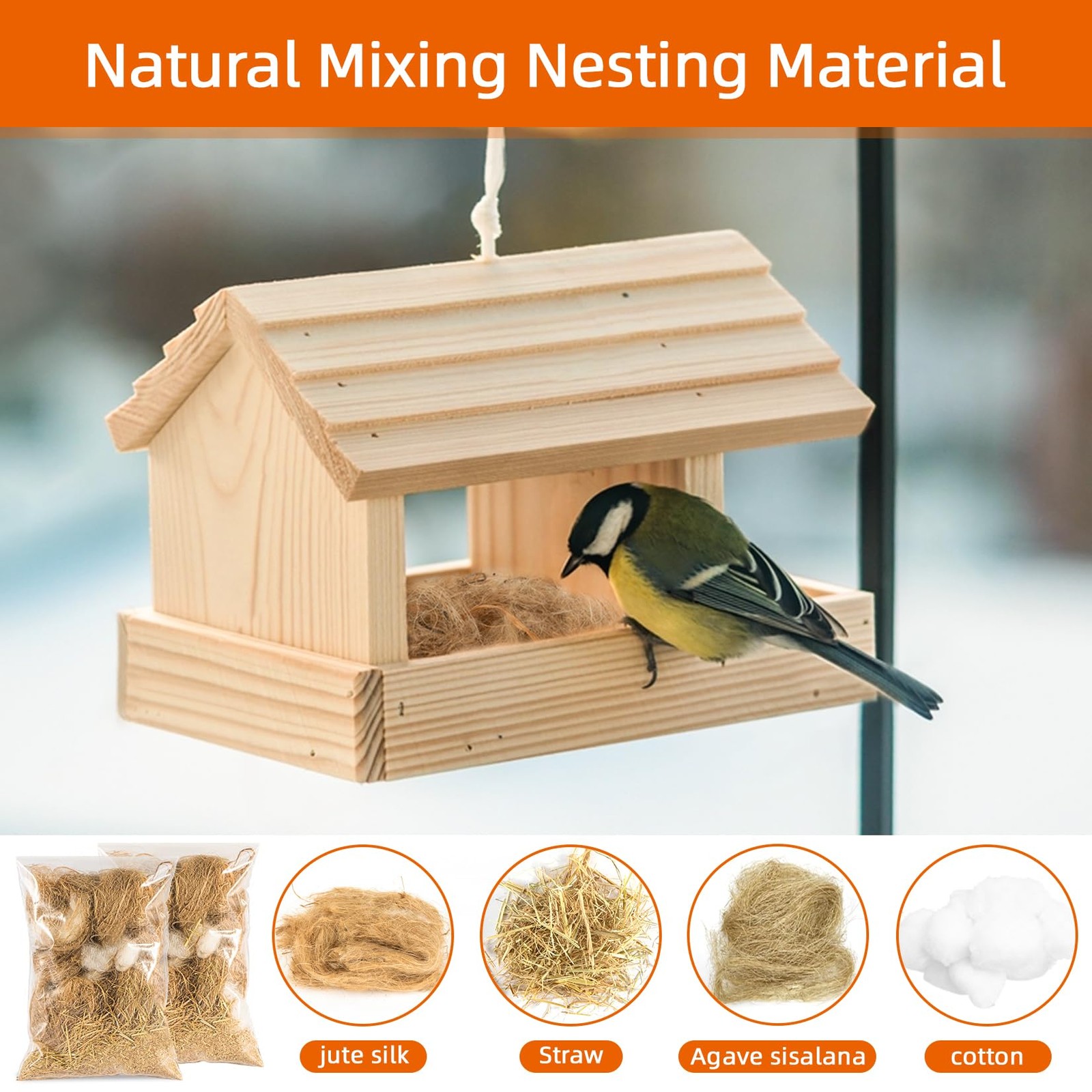 Sukh 2 Pack Bird Nesting Material - Bird Nests Bedding Hummingbird Nesting Ma...
