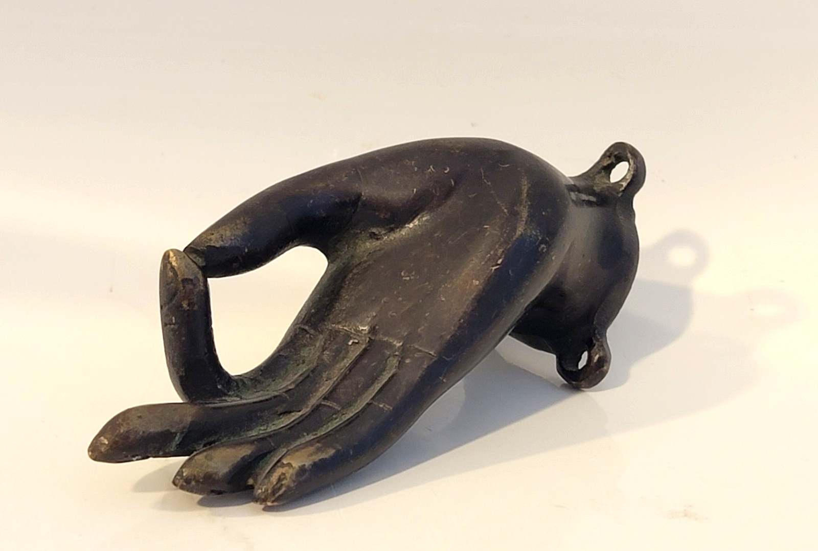 Vintage Brass/Bronze Mudra Buddha's Hand Mala or Necklace Hook