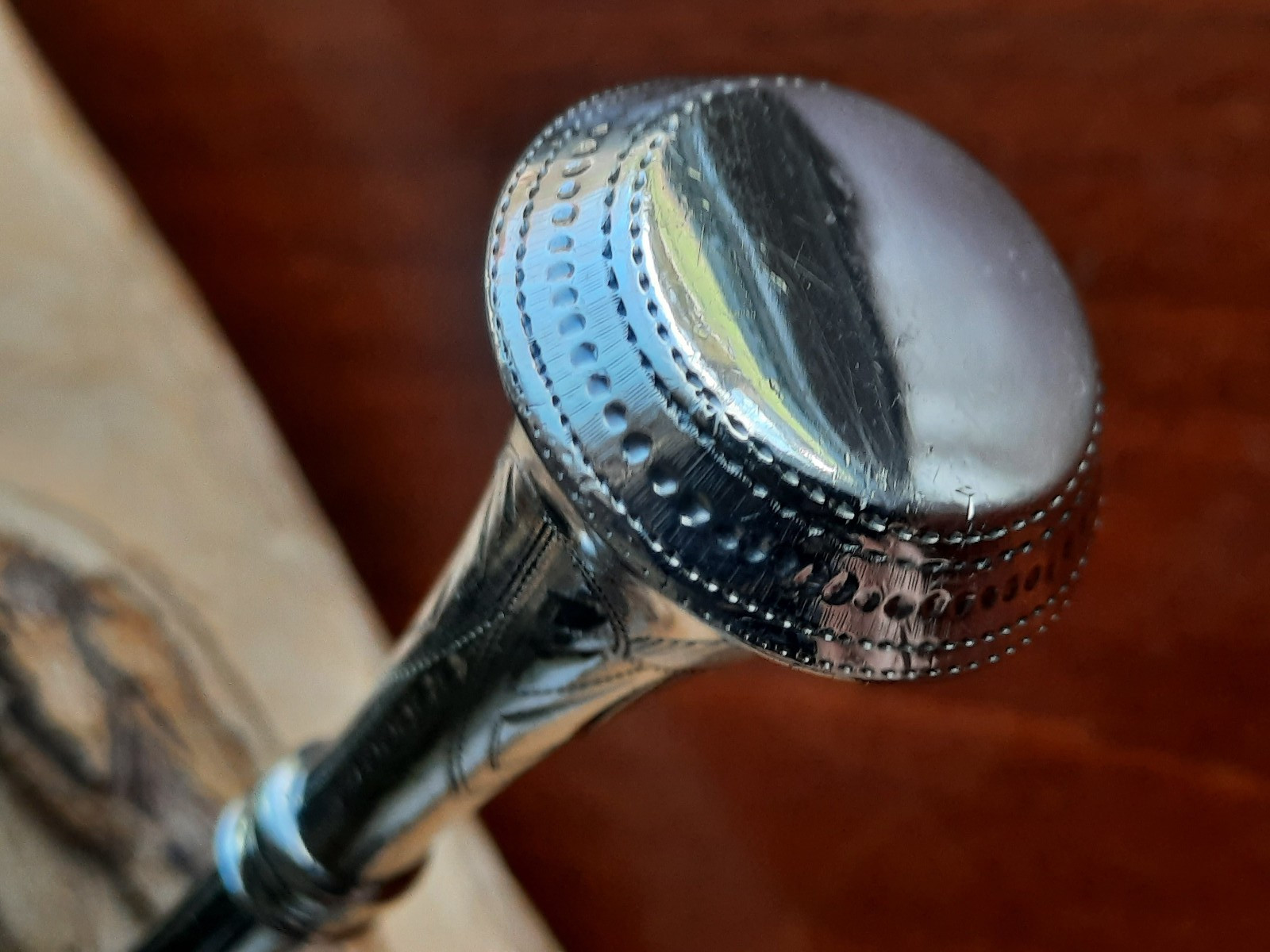 Coin Silver James Bingham Seal Top Macaroni Server, No Mono