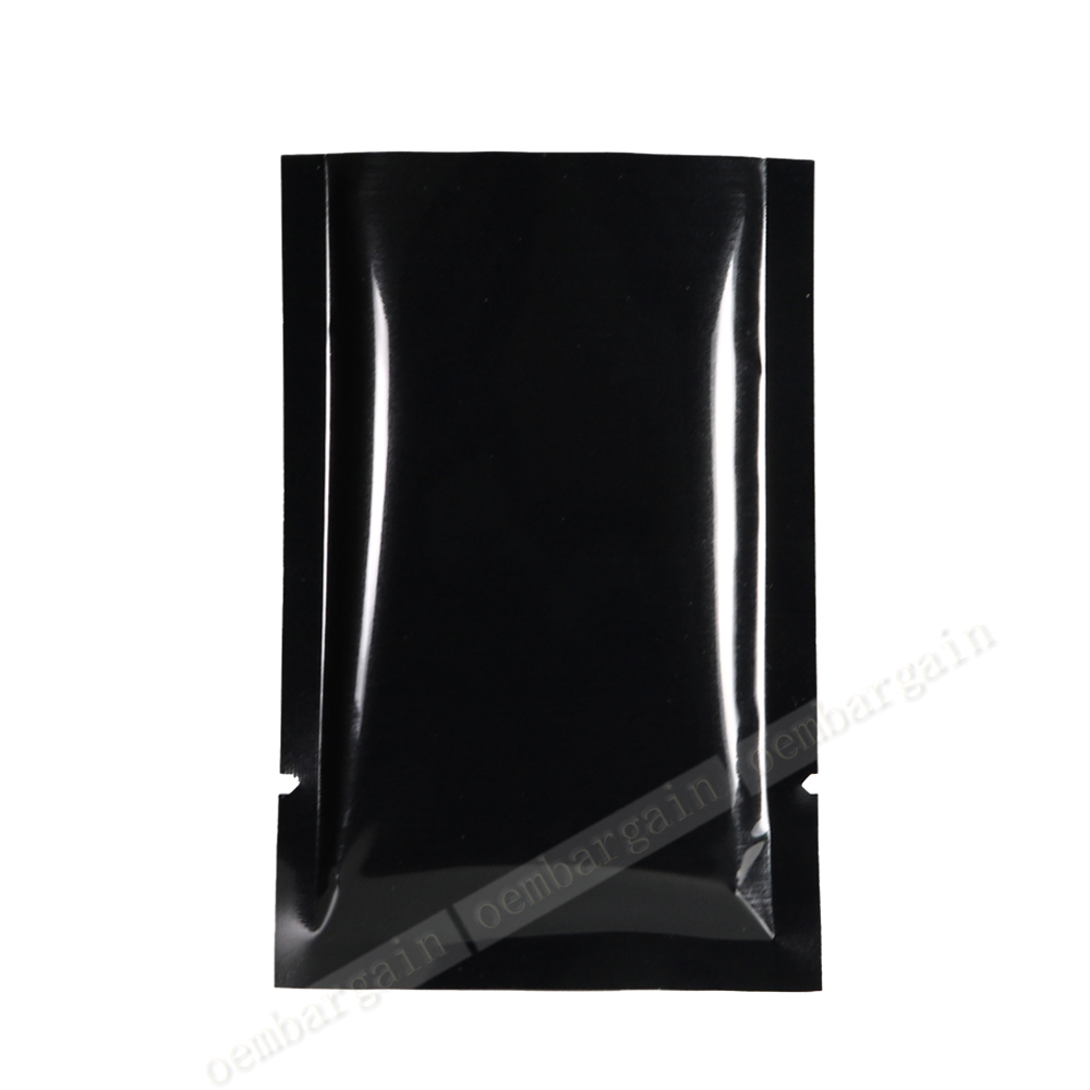 100 Black Red Blue Rose Pink Kraft Glossy Foil Open Top Pouch w/ Tear Notch M42