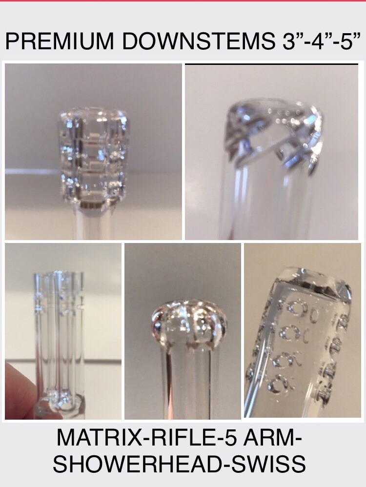 14mm Glass Downstem Premium Perc 3” 4” 5” Inch Multiple Types Mix And Match