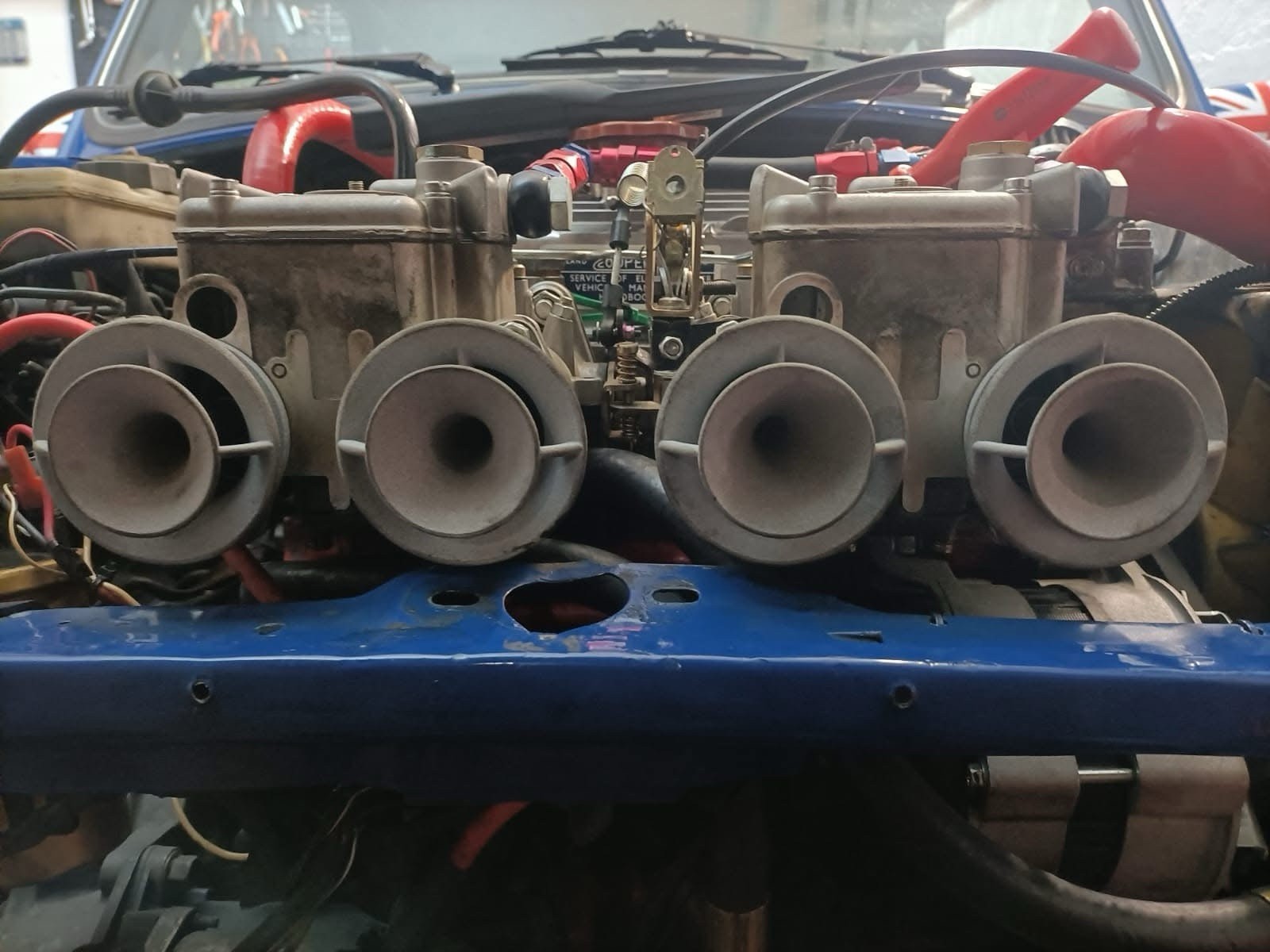 Weber DCOE Trumpets PAIR Dual Stack