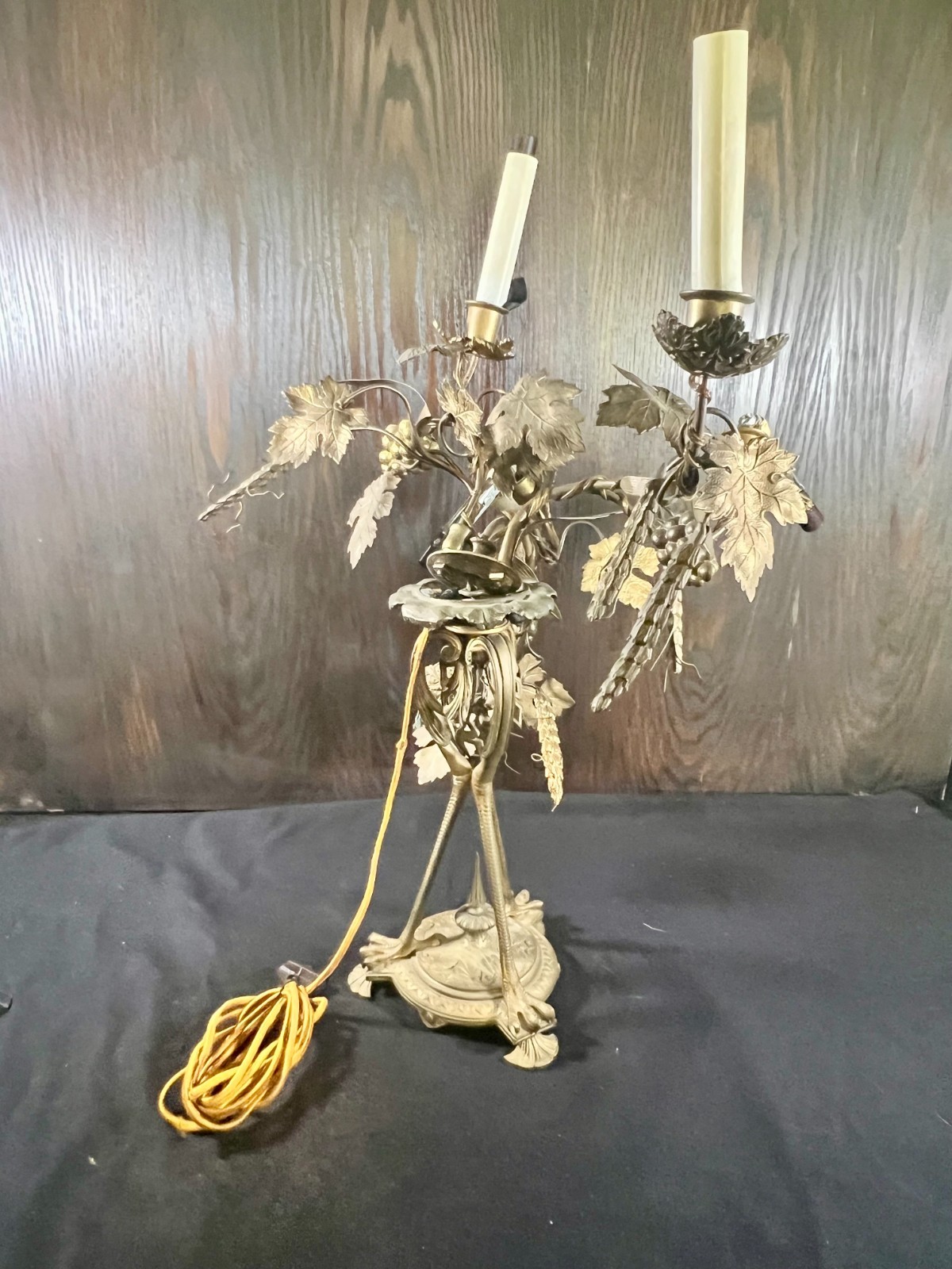 Antique Candelabra Table Lamps, set of 2 (Not Working -for parts or Restoration)