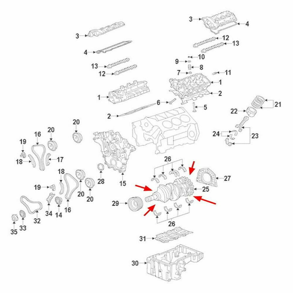 624R63CA00 OEM Crank Shaft Assembly for Hyundai GENESIS Coupe 3.8L 2010-2016
