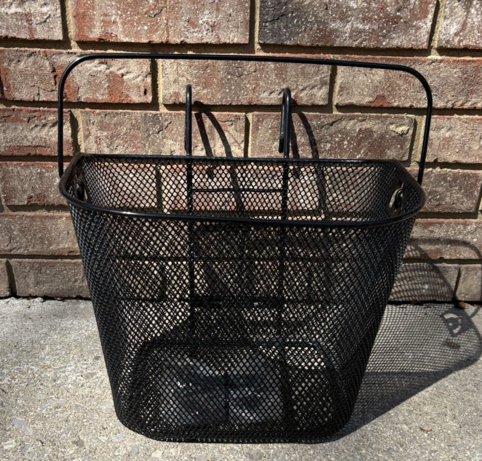 Bicycle Front Basket Mesh Metal Lift Off Carrier - 10" X 10" X 12.5"  - New