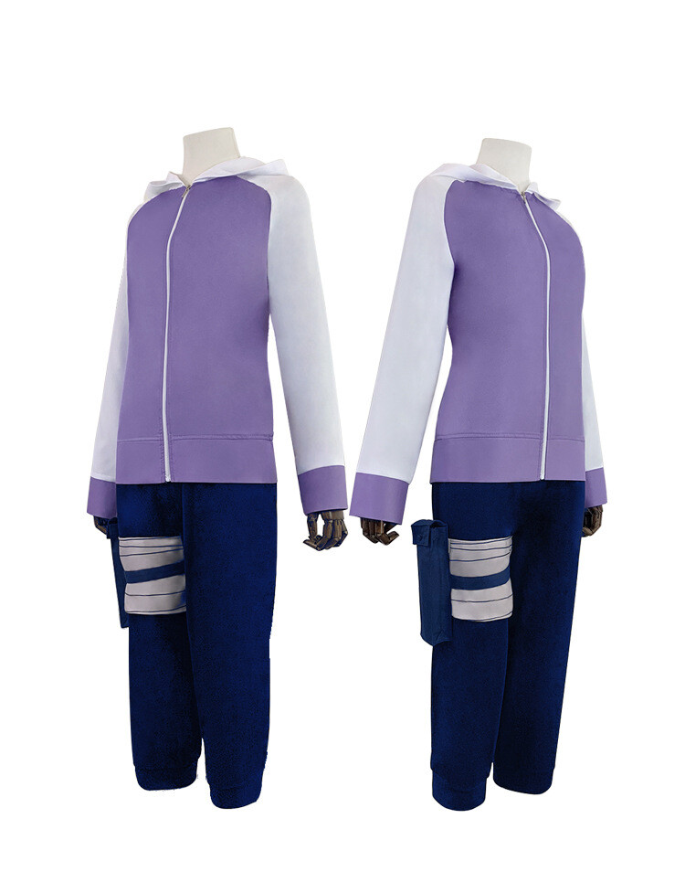 Anime Naruto Shippuden Hinata Hyuga Costume Complete Outfit Cosplay Party Set