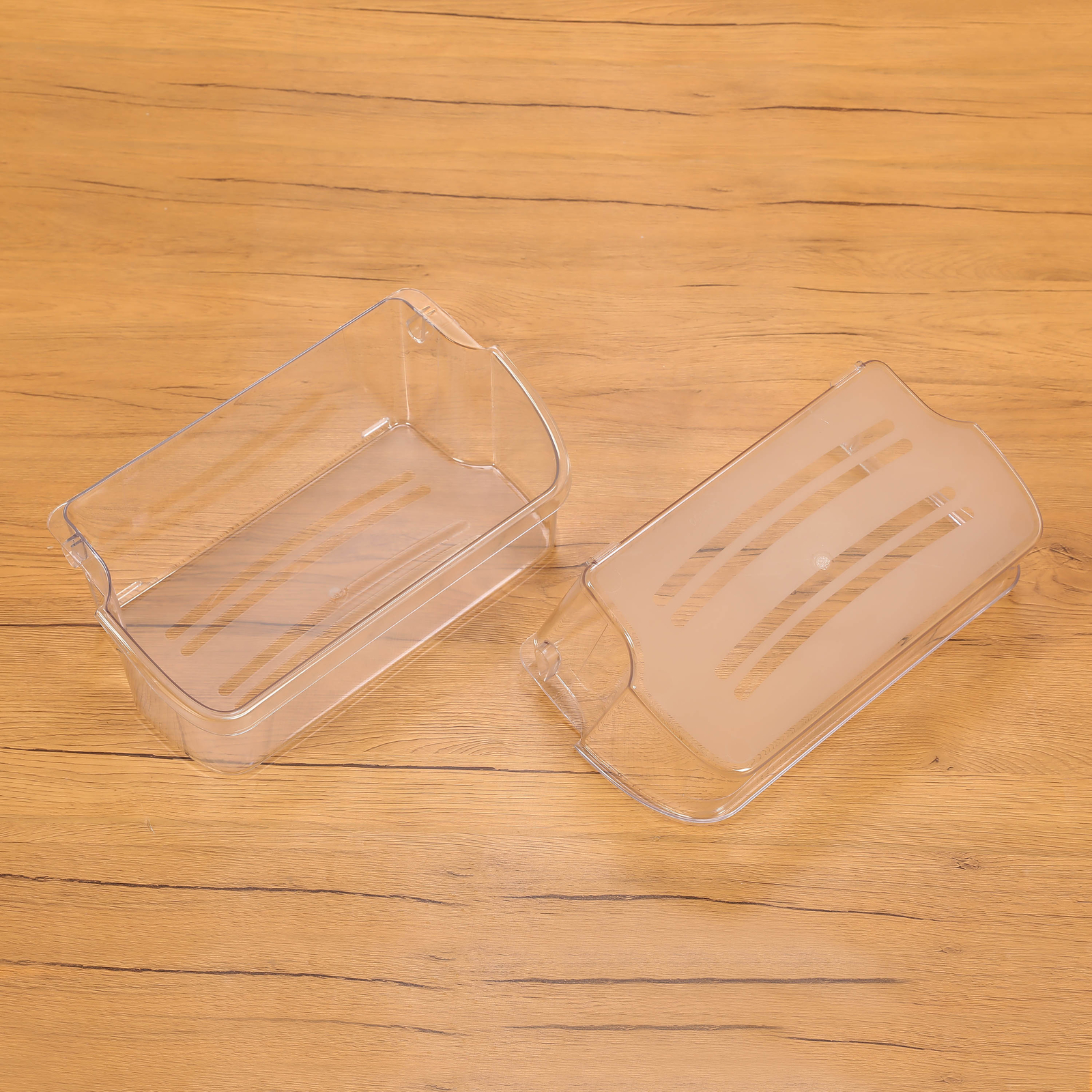 2 Pack Clear Refrigerator Door Bin Shelf #240324502 For Frigidaire Kenmore