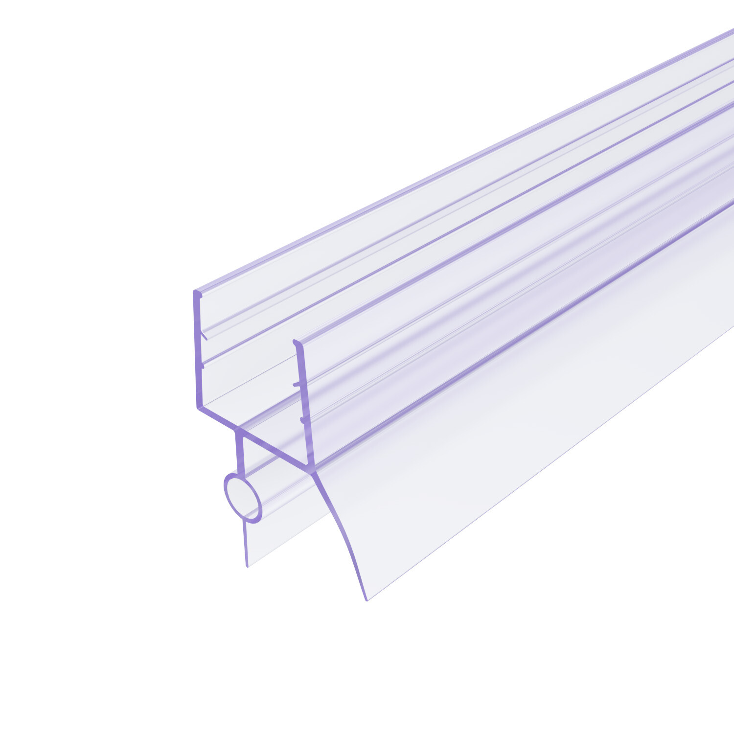 2-Pack Shower Door Bottom Seal Plastic Strips 36" Length Glass Door Seal Strip