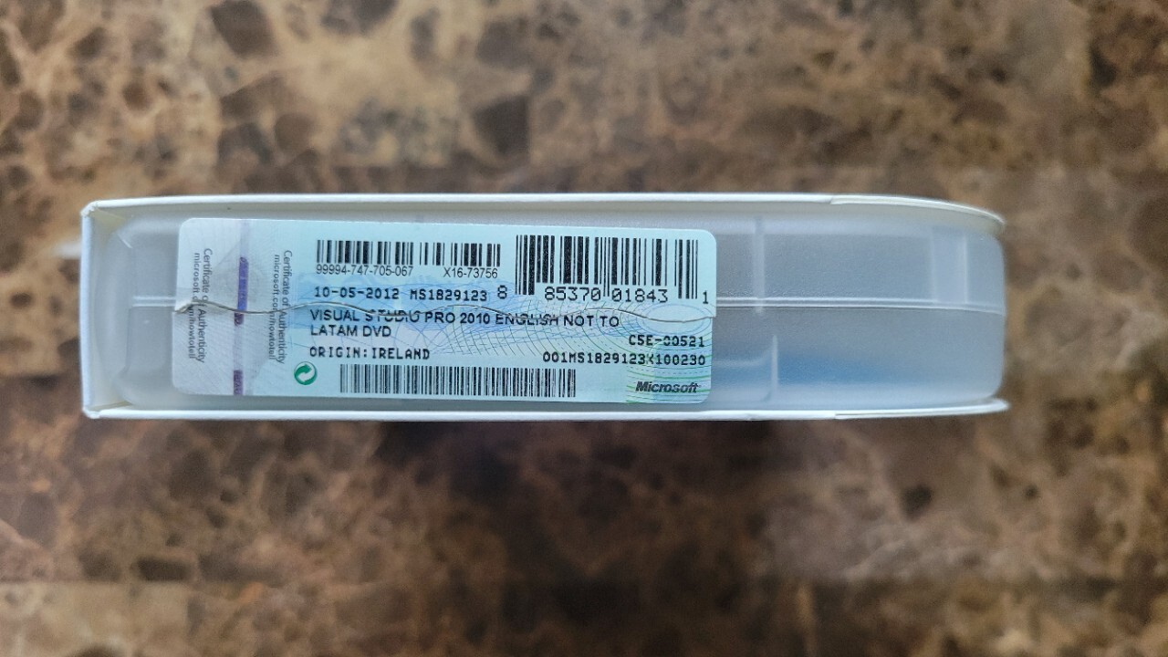 Microsoft Visual Studio 2010 Professional Full Version RETAIL Box