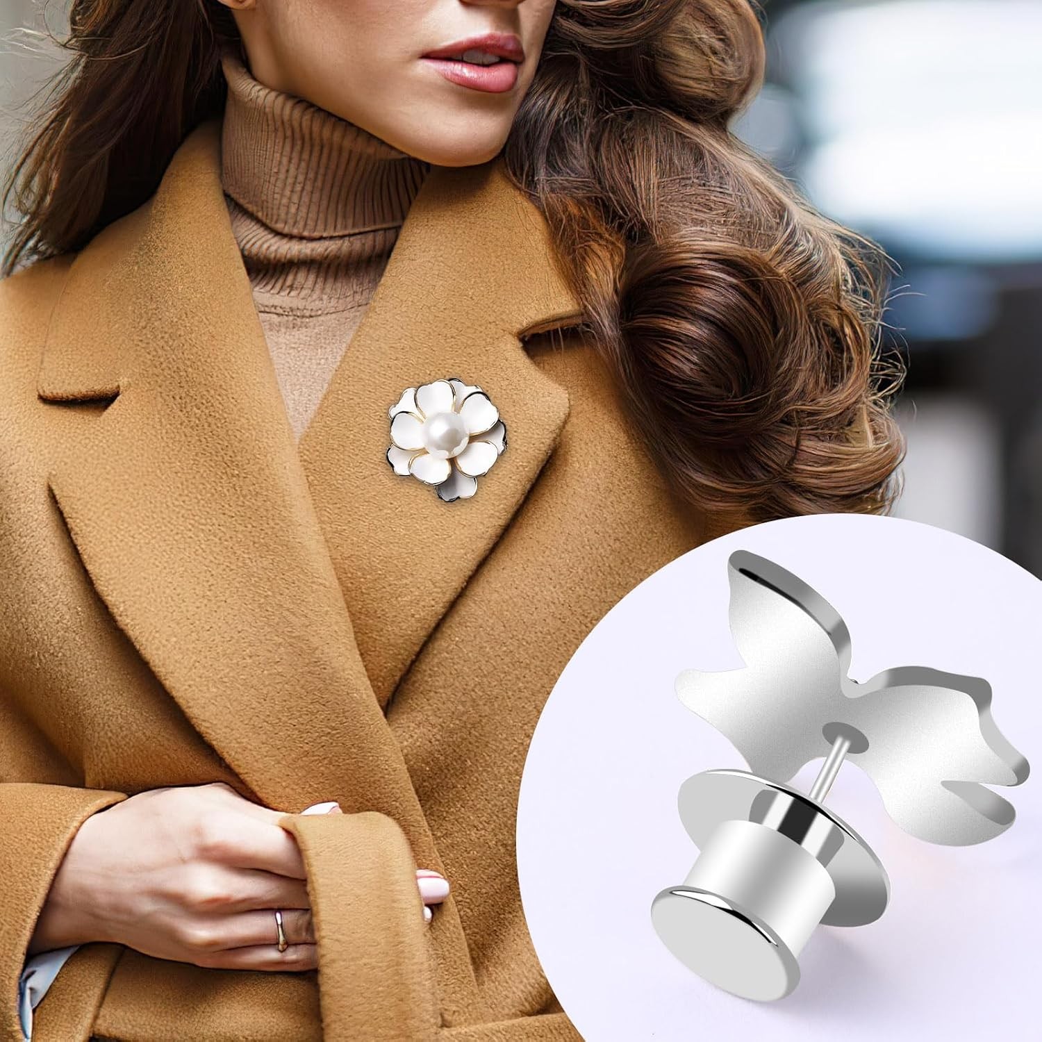 20PCS Locking Pin Back,Metal Pin Keepers and Clasp,Pin Backing for Brooch,Enamel