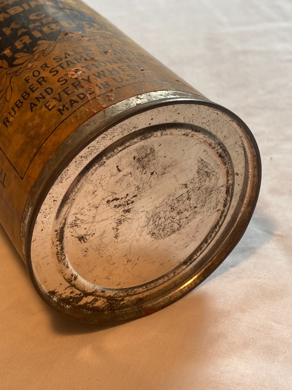 c1910-20 Volger's combined Ink Can and Distributor, Screw Top Master Ink Tin Can