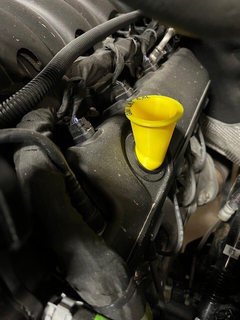 L8T GAS 6.6L Oil Funnel Adapter/Holder - GM, HD, Silverado, Sierra, 2020-2025