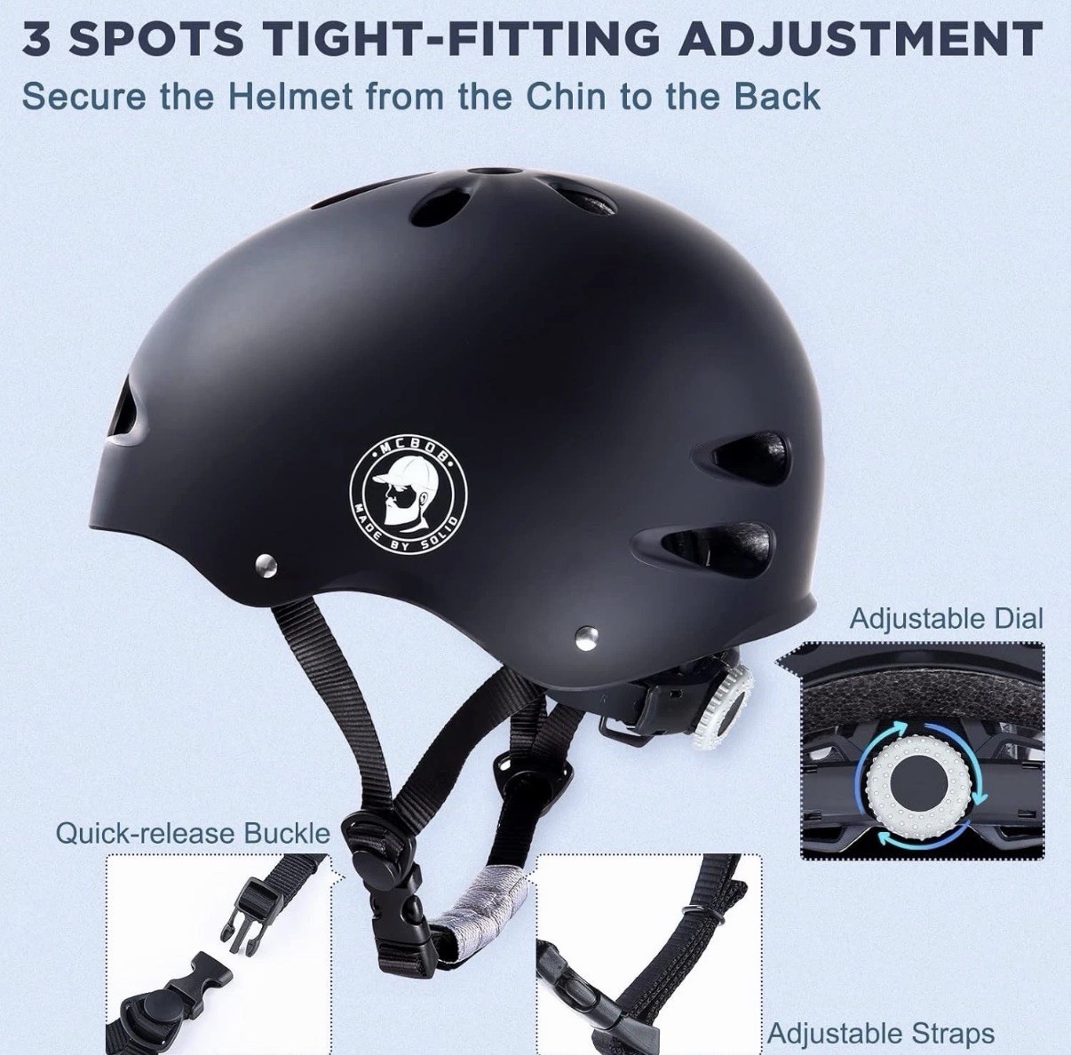 MCBOB Multi Sport Helmet Bike Skate Scooter Protective Gear Medium Size