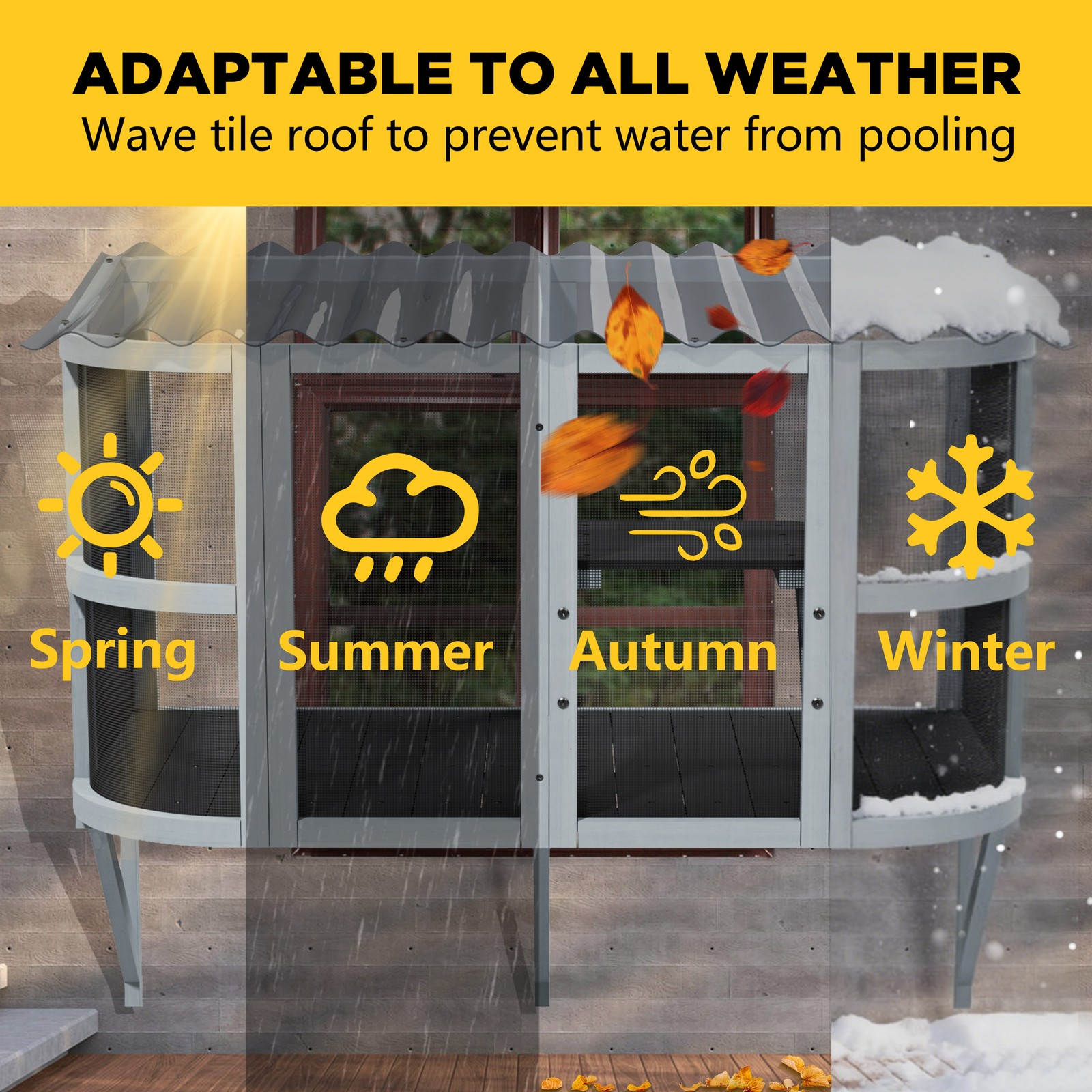 Cat Catio Expandable Window Box Enclosure for Multiple Indoor Cats All-Weather