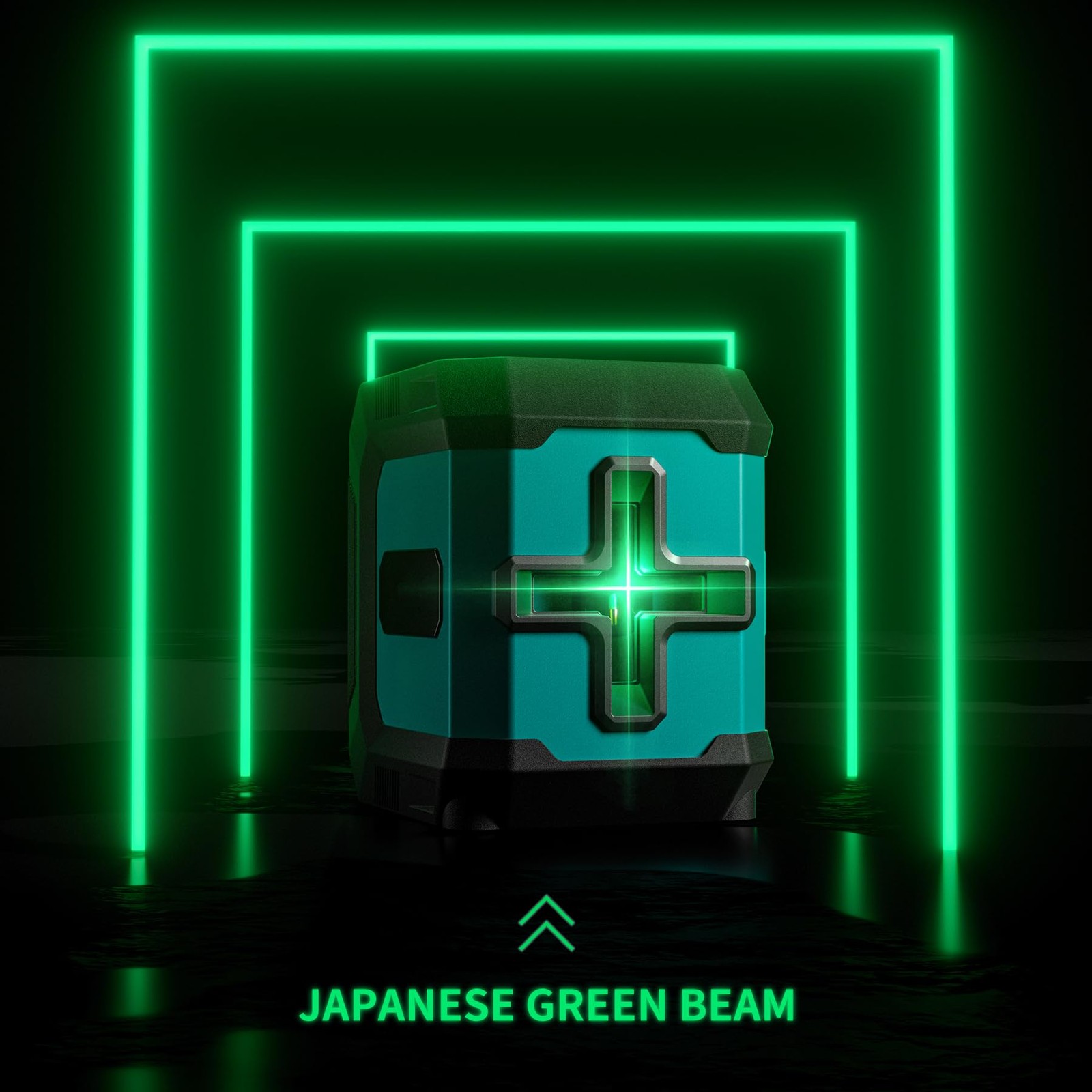 Self-Leveling Cross Line Laser Level -Japanese Green Beam, 100ft Range, 360° ...