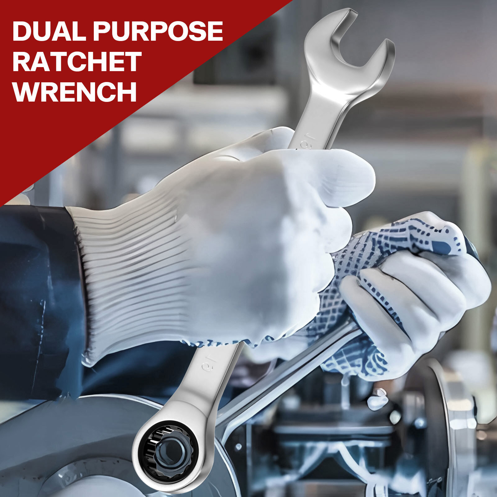 12Pc 8-19mm Metric Fixed Head Ratcheting Wrench Combination Spanner Tool Set