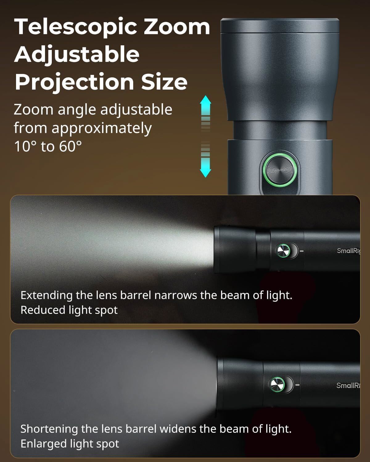 SmallRig RF 10C Portable Hand Focusable LED Video Light with 20 Pcs Filters 4634