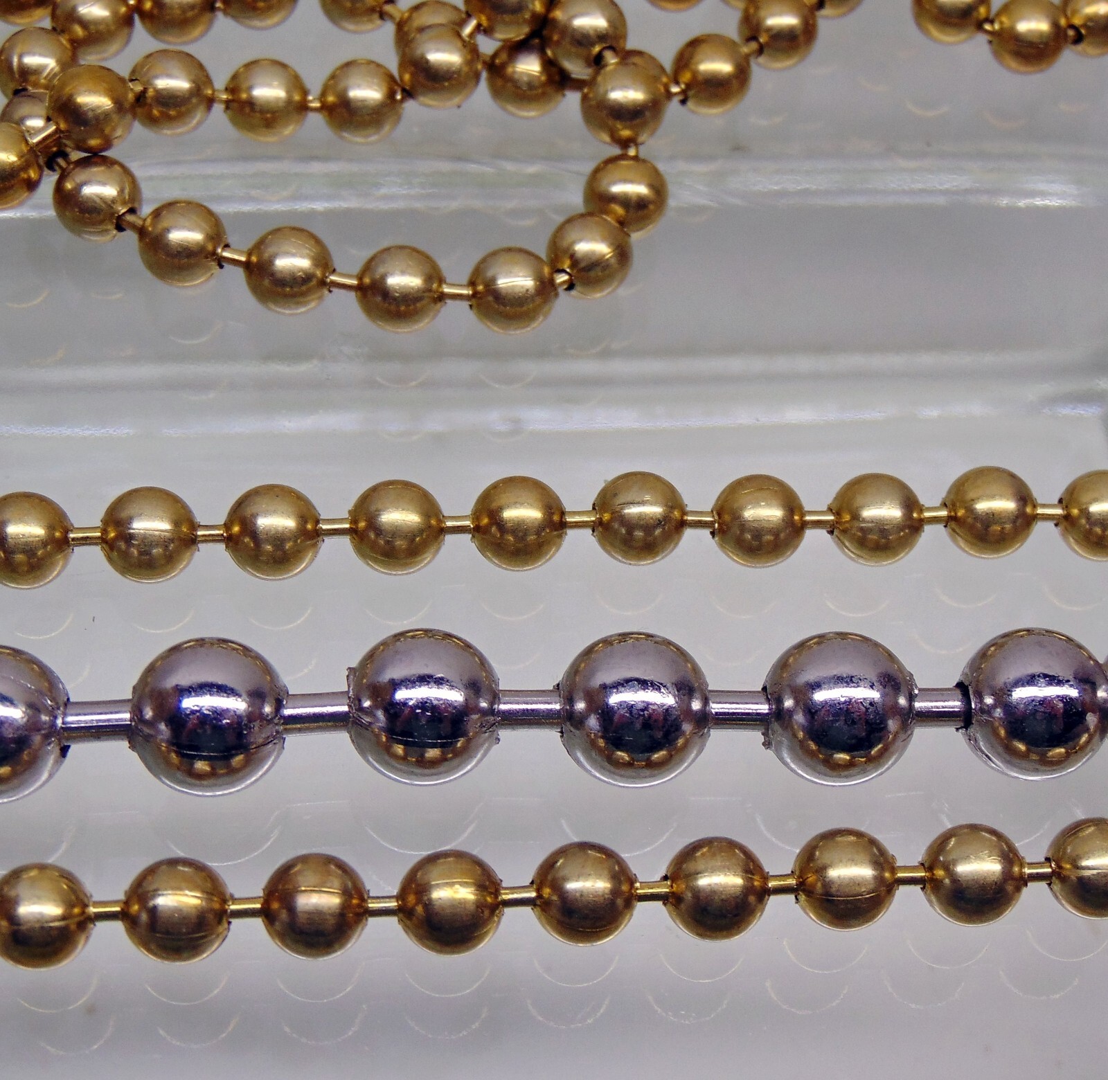 Solid Brass BALL CHAIN Bulk Lengths 8mm / #15 ~ 3 to 50 feet ~ Nickel free