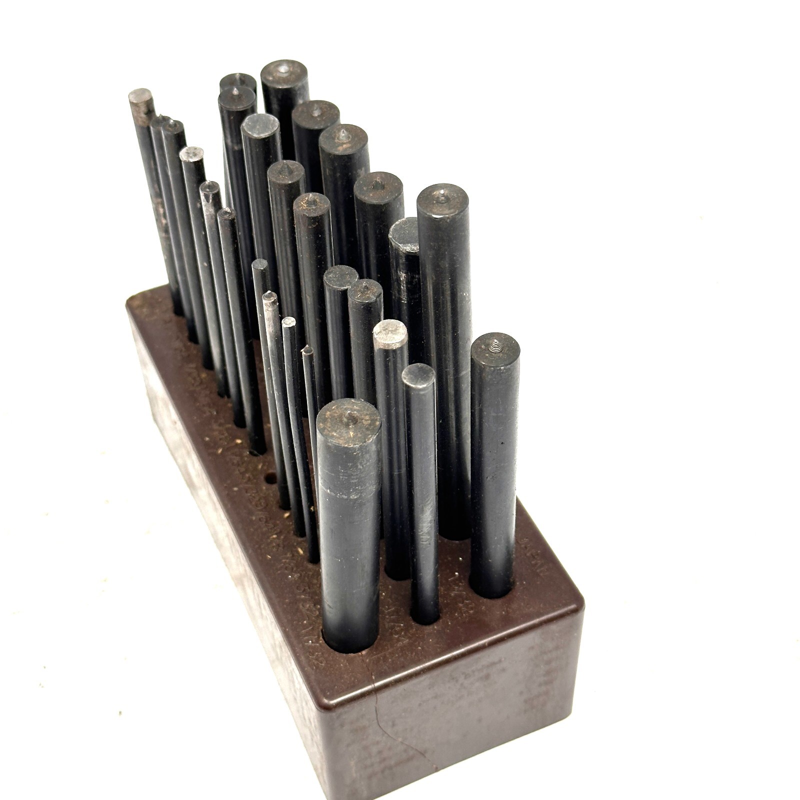 Vintage 27 pc Precision Transfer Punch Set with Stand - 3/32" to 1/2"