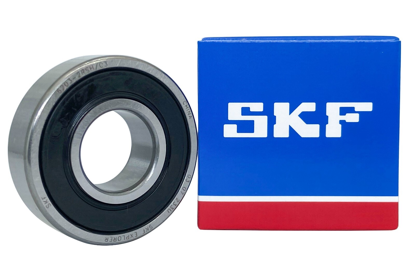 2PACK SKF 6203-2RSHC3 6203-2RS 17X40X12MM Double Rubber Seal Bearings 6203RS