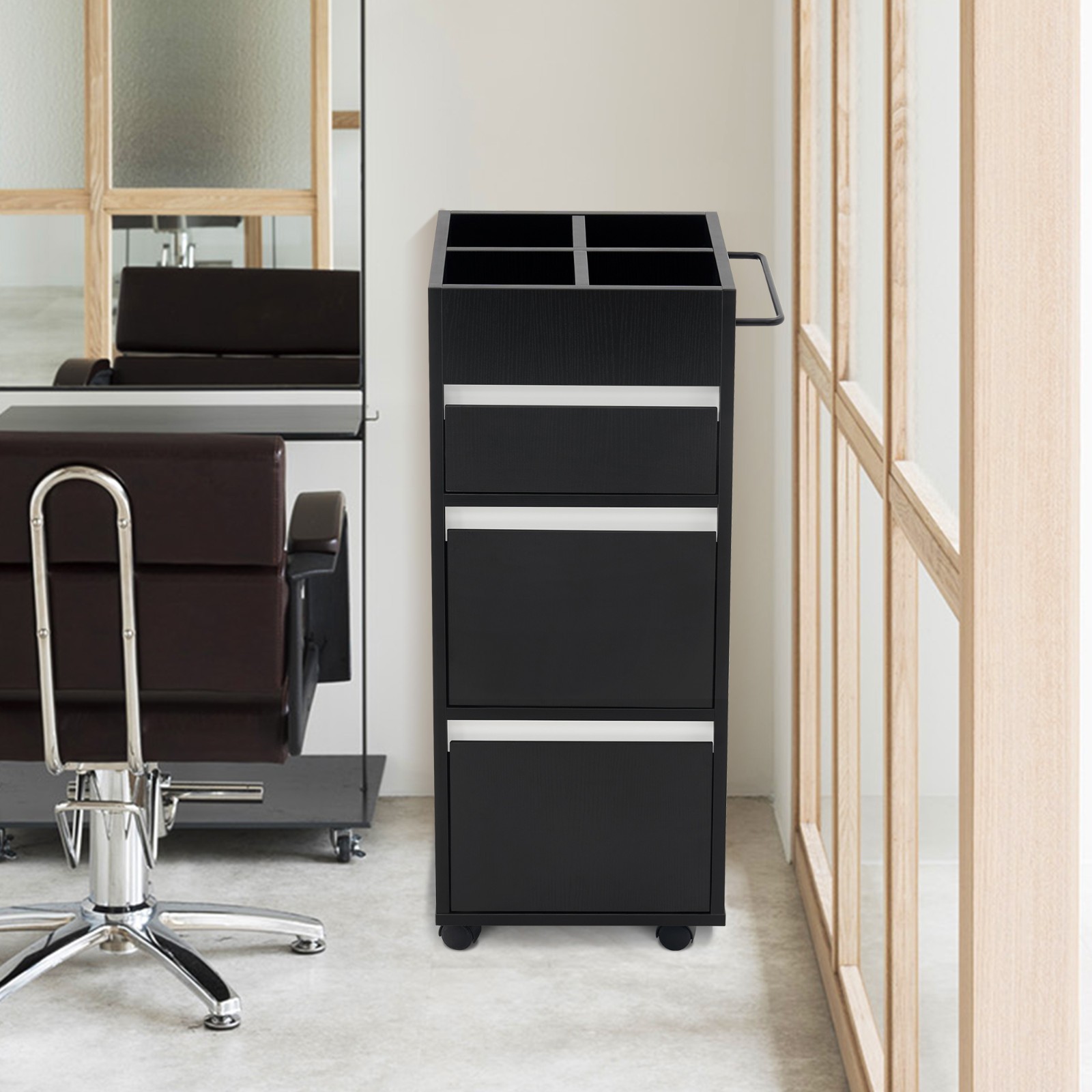 Salon Trolley with Drawers ,Barber Cart Storage Cabinet Beauty Organizer