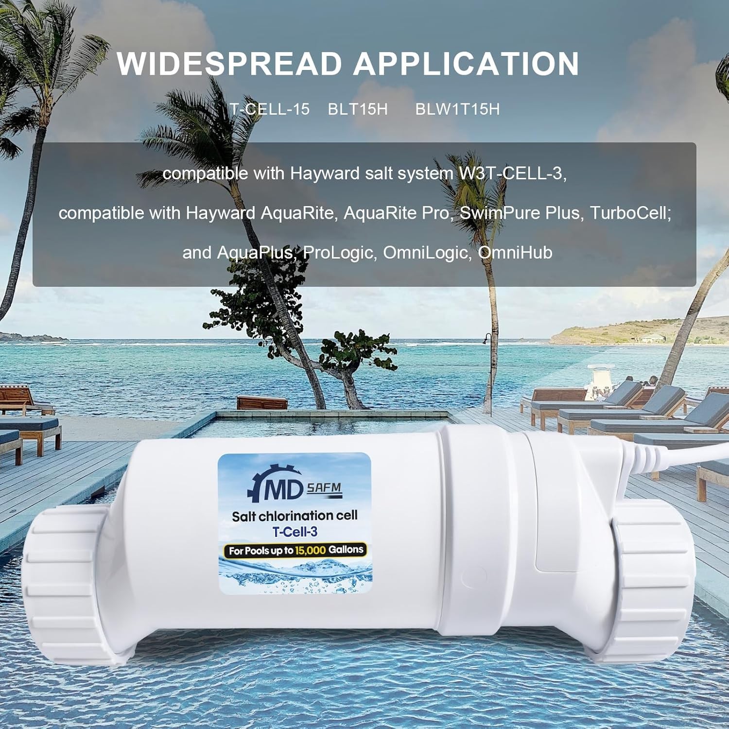 15K/20K/40K Gallens Turbo Cell Salt Chlorinator Pool For Hayward T-Cell-3/5/9/15