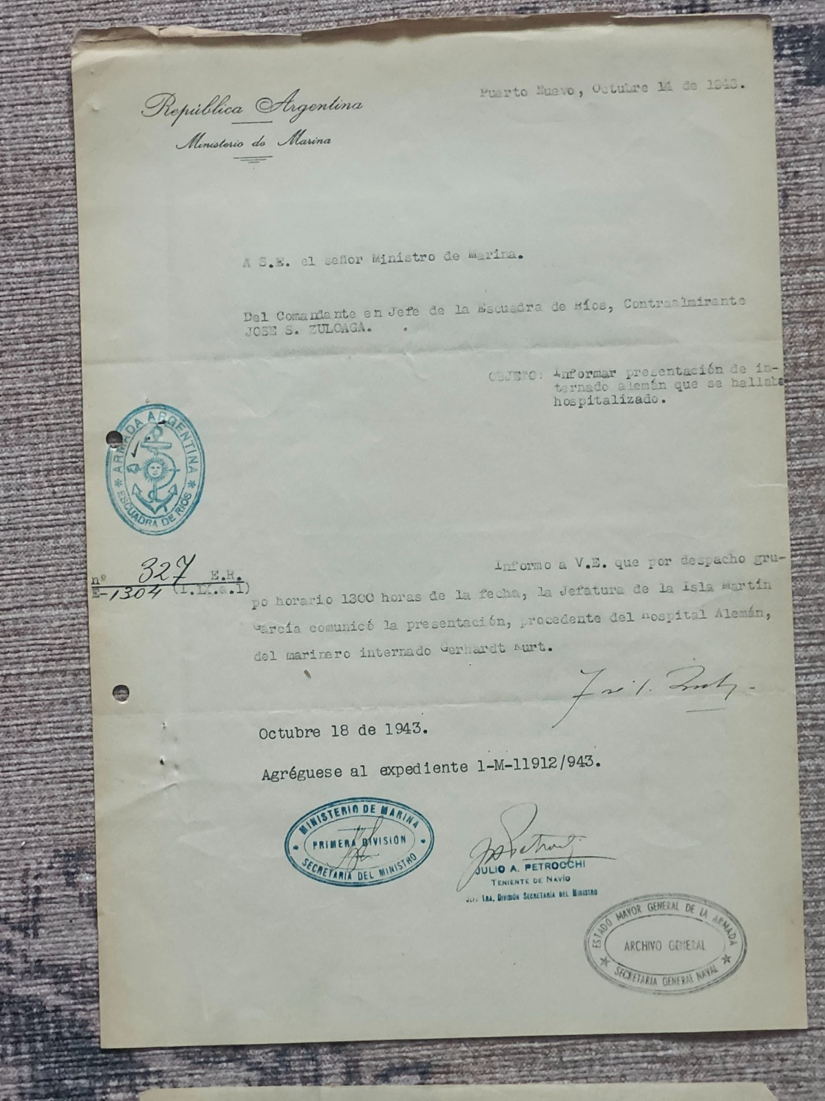 WW2 Germany. Interned sailors, "Admiral Graf Spee" #2