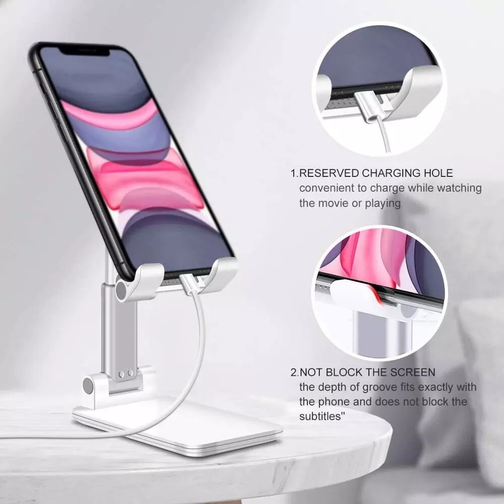 Adjustable Phone Tablet Desktop Stand Desk Holder Mount Cradle For iPhone iPad