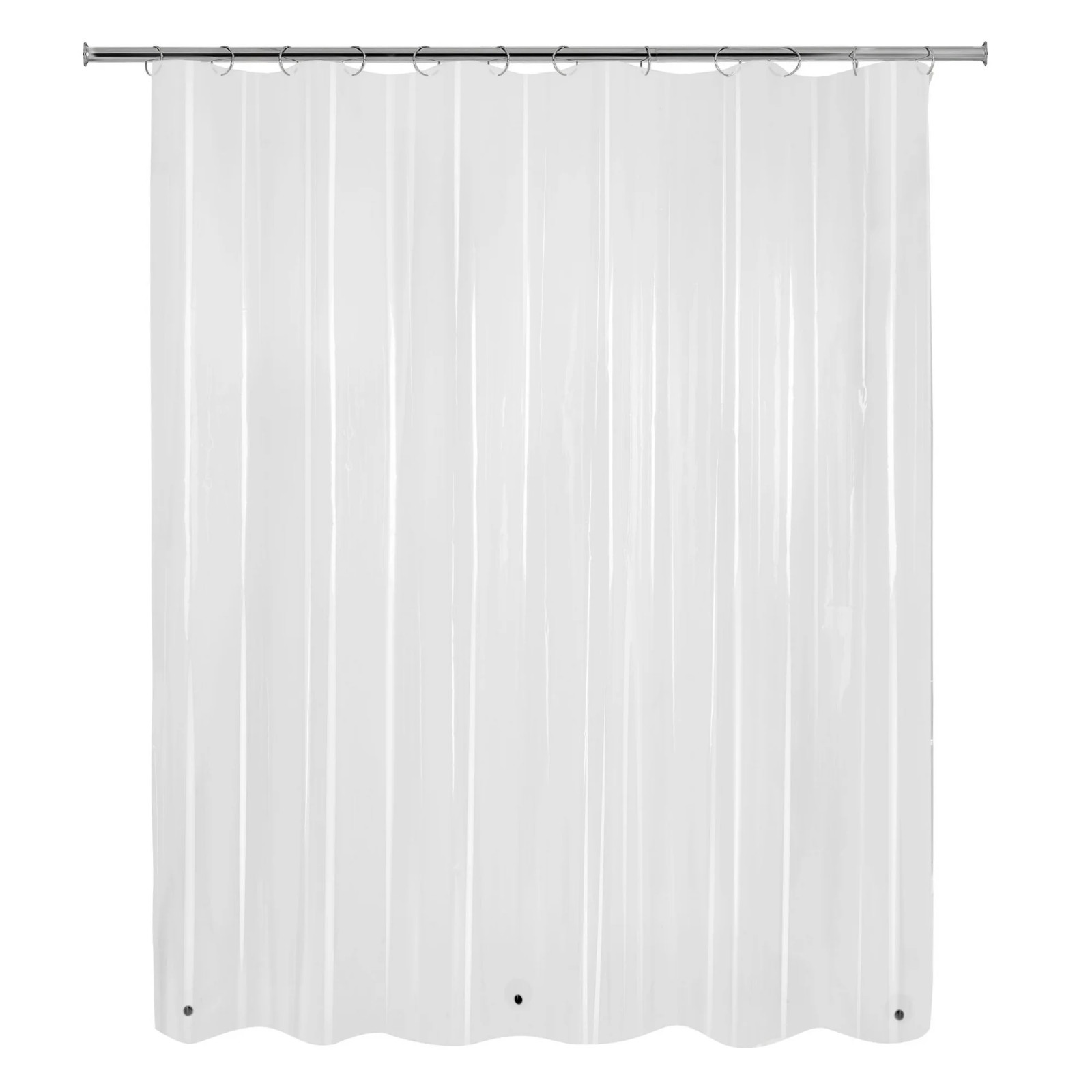 Clear Shower Curtain Liner Anti-Bacterial PEVA 70x71 Water Repellent Mainstays