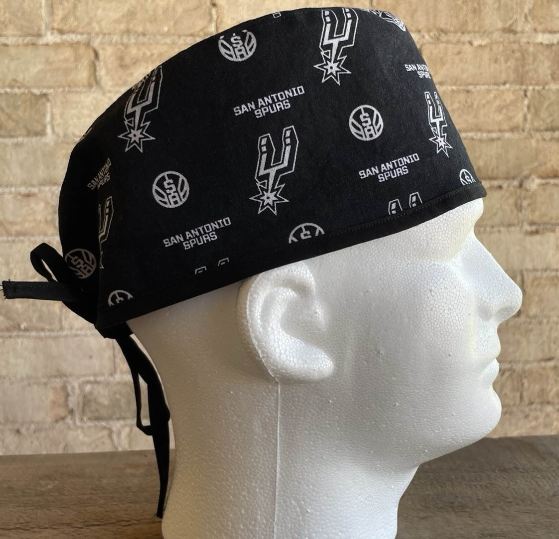 NBA San Antonio Spurs Black Spurs Scrub Hat Chemo Cap