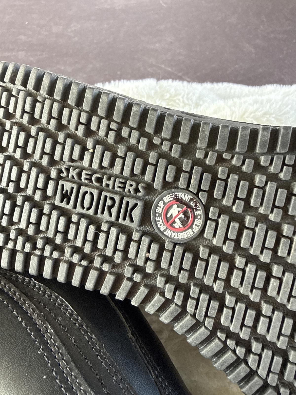 Skechers Work Shape-Ups Slip Resistant Black Shoes Size 8