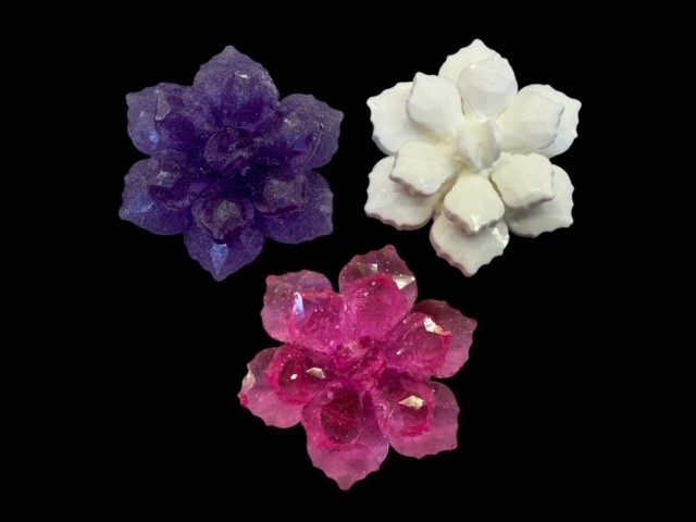 Silicone Faceted Flower Mold For Resin