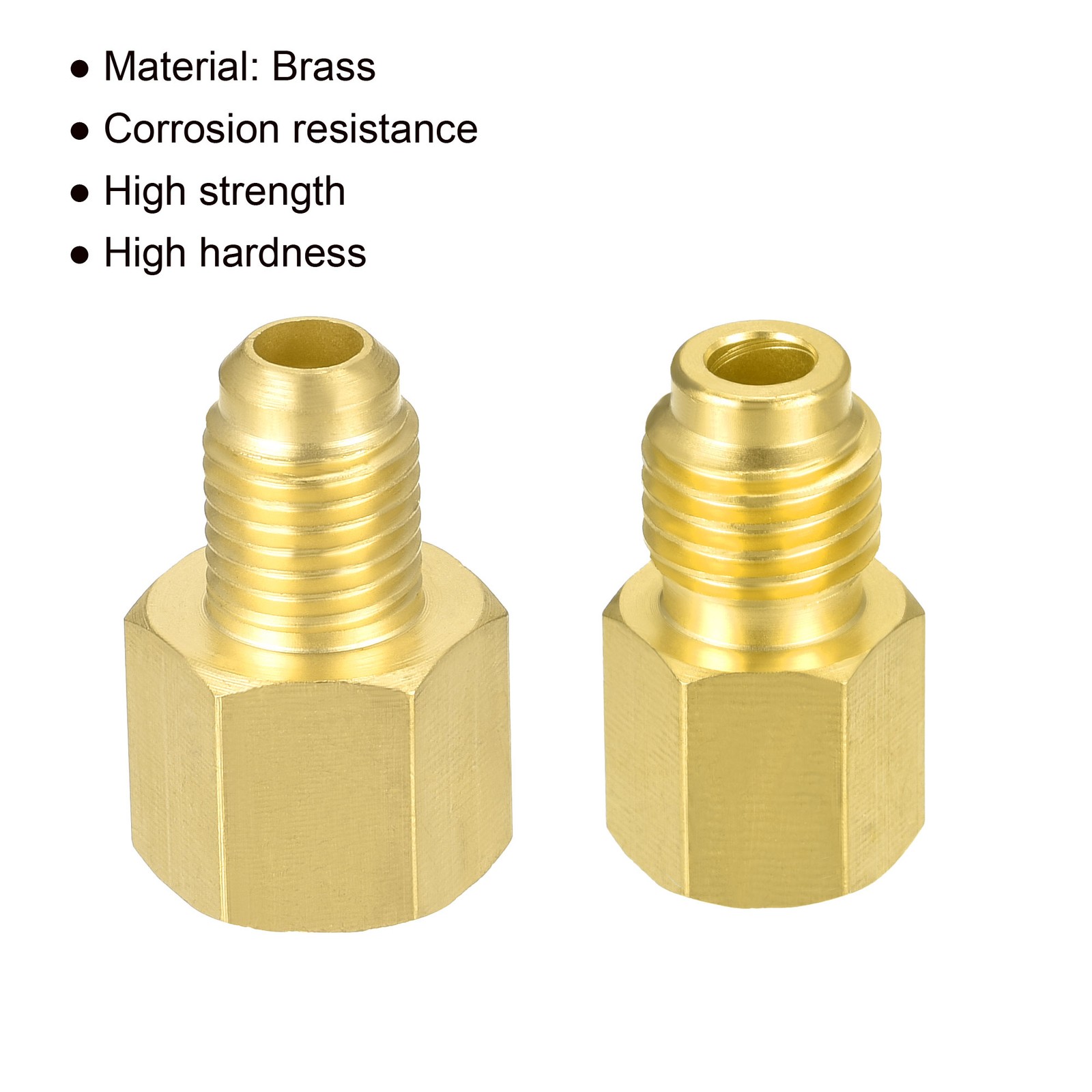 Brass Straight Fitting 1/4SAE 1/2ACME Male to 1/2ACME Female Reducing Adapter
