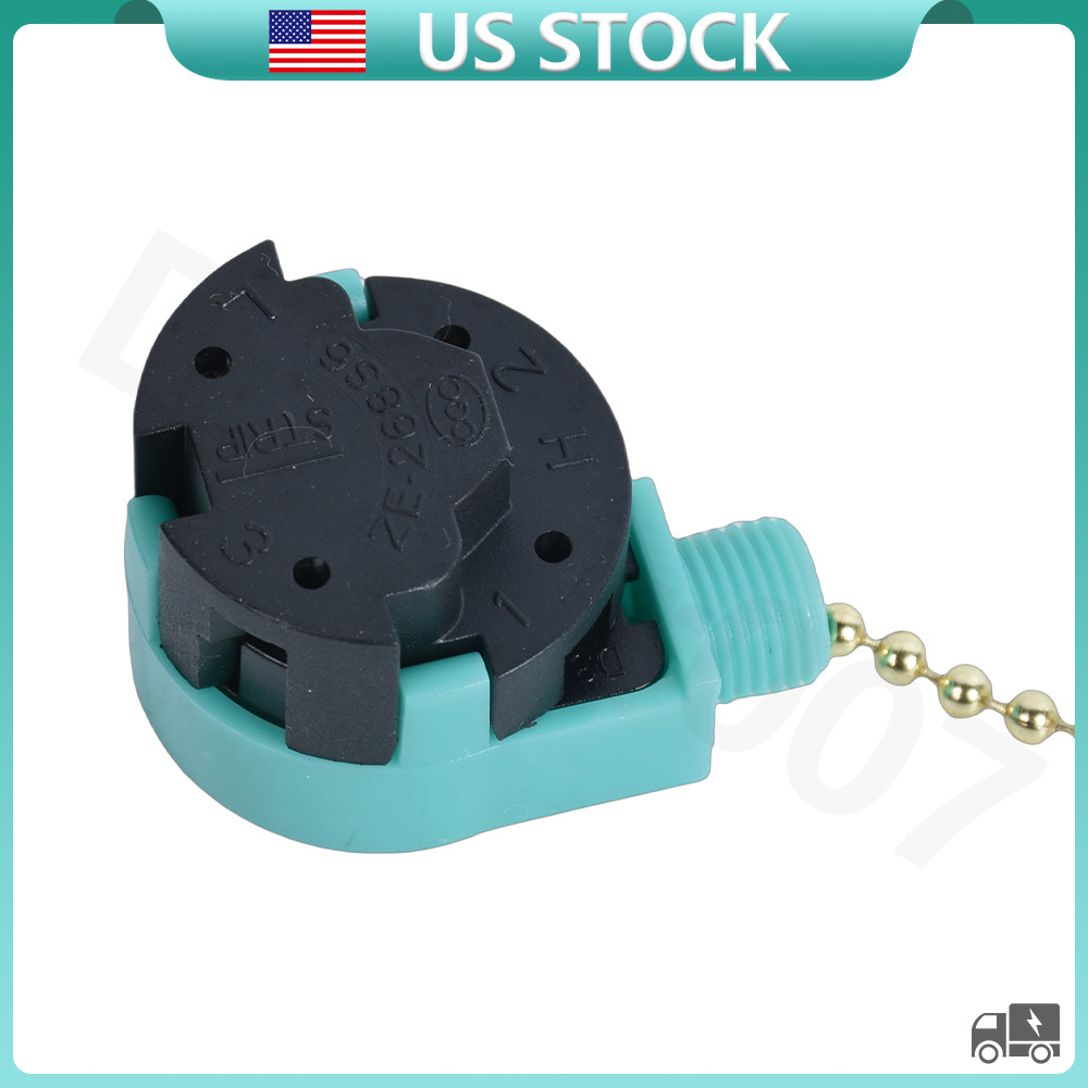 3 Speed 4 Wire Ceiling Fan Switch For Hunter Harbor Breeze Hampton Bay ZE-268S6