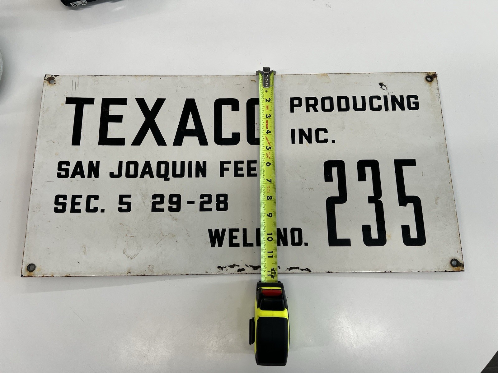 Texaco Oil Porcelain Enamel Metal Sign