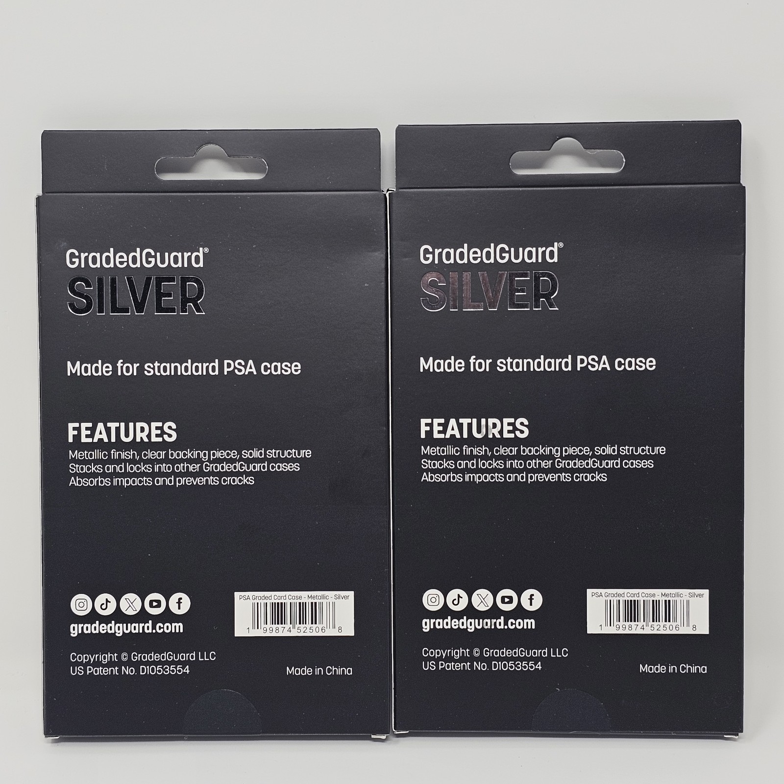 (1) Silver Metallic GradedGuard PSA Graded Card Case Guard Protector Stackable