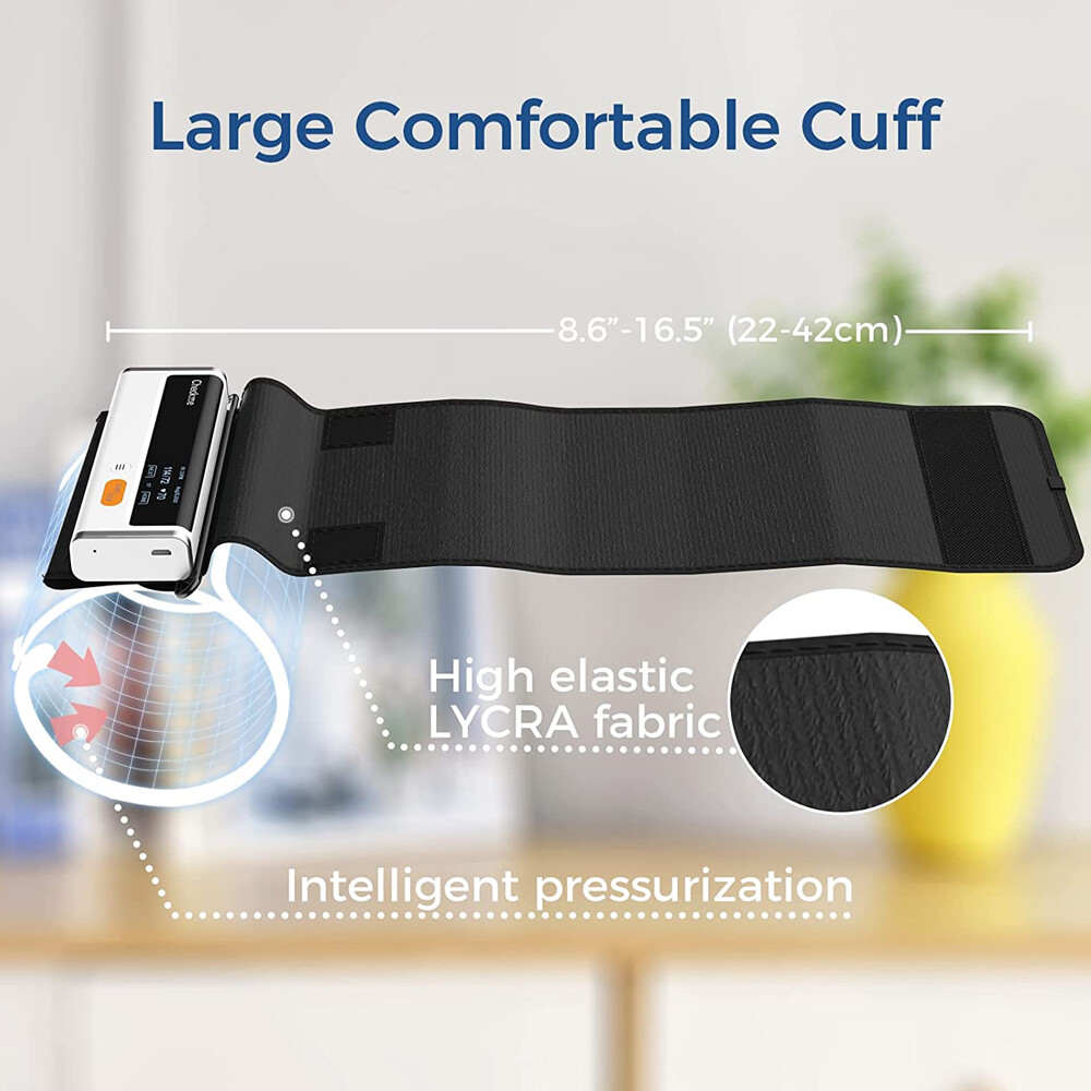 Automatic Upper Arm Blood Pressure Monitor Cuff Pulse Rate Meter Bluetooth App
