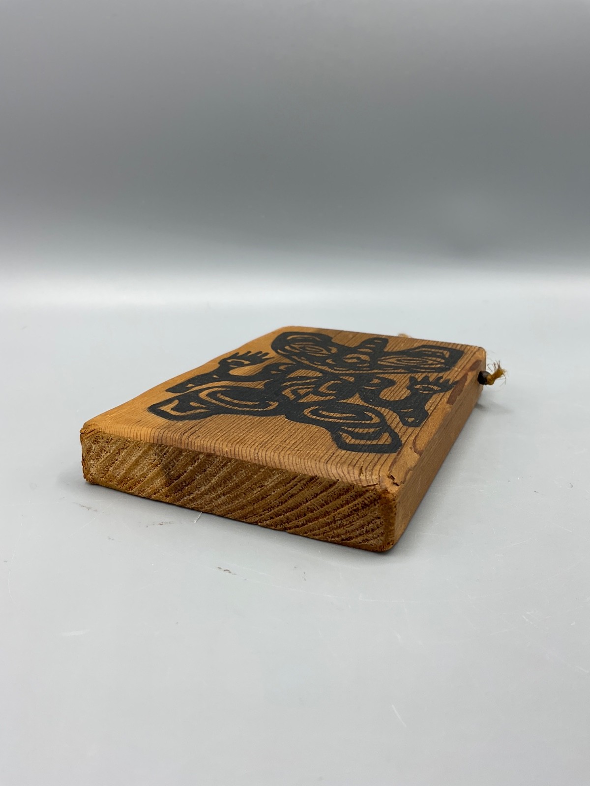 HAIDA Tribe Bear Wood Wall Plaque Hanging Hand Painted J.R.B. Alaska Vintage