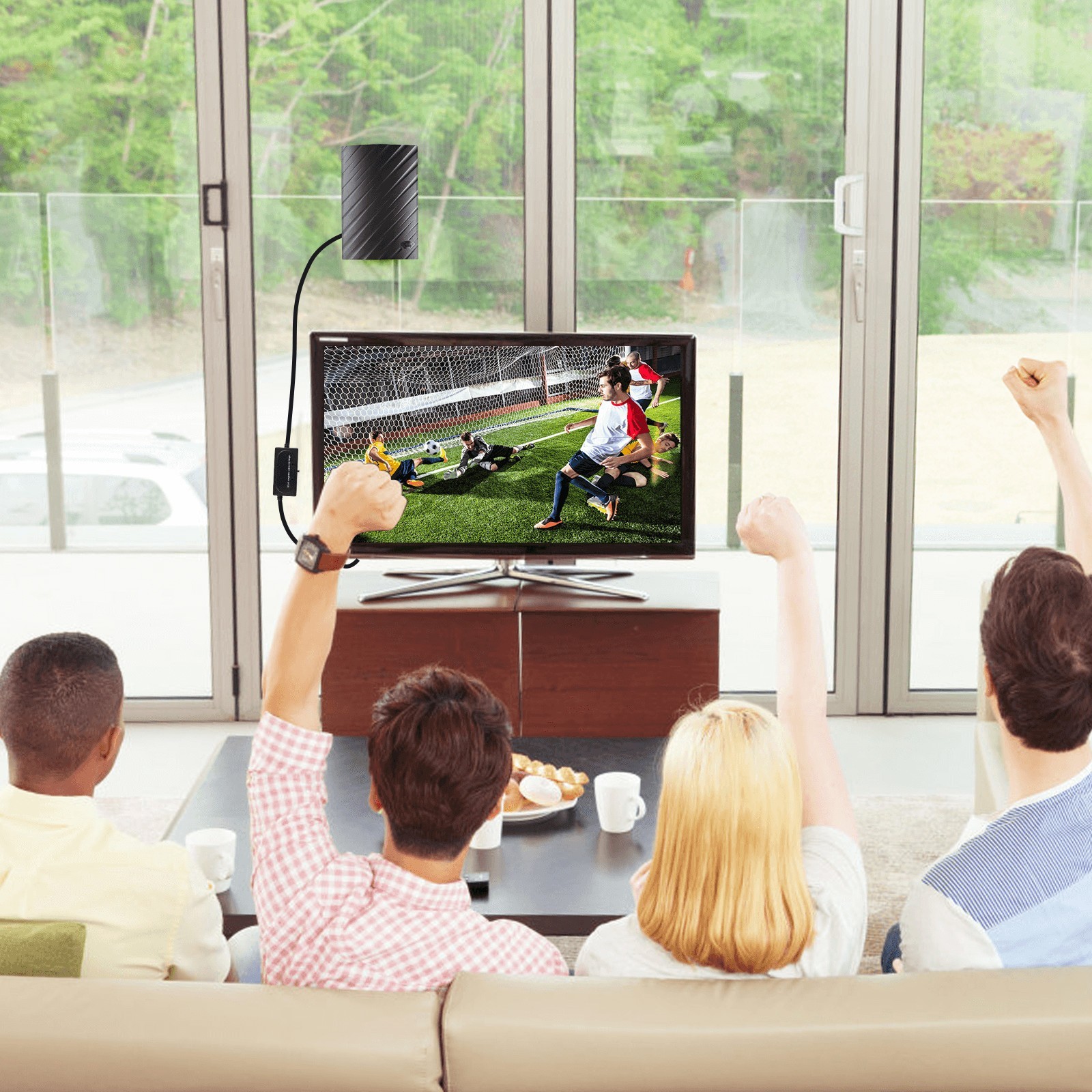 5600 Miles Digital TV Antenna 1080P 4K Waterproof HDTV Amplified Outdoor Indoor