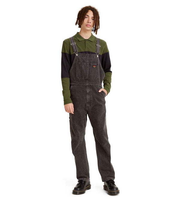 Levi's Relaxed Straight Fit Overalls Faded Gray Many Sizes NWT RT$79.50