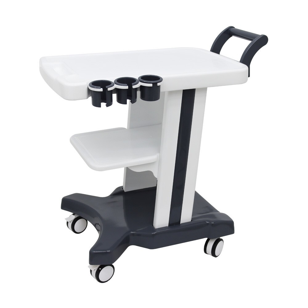 3 Holes ABS Mobile Trolley Cart for Portable Ultrasound Scanner System w/Wheels