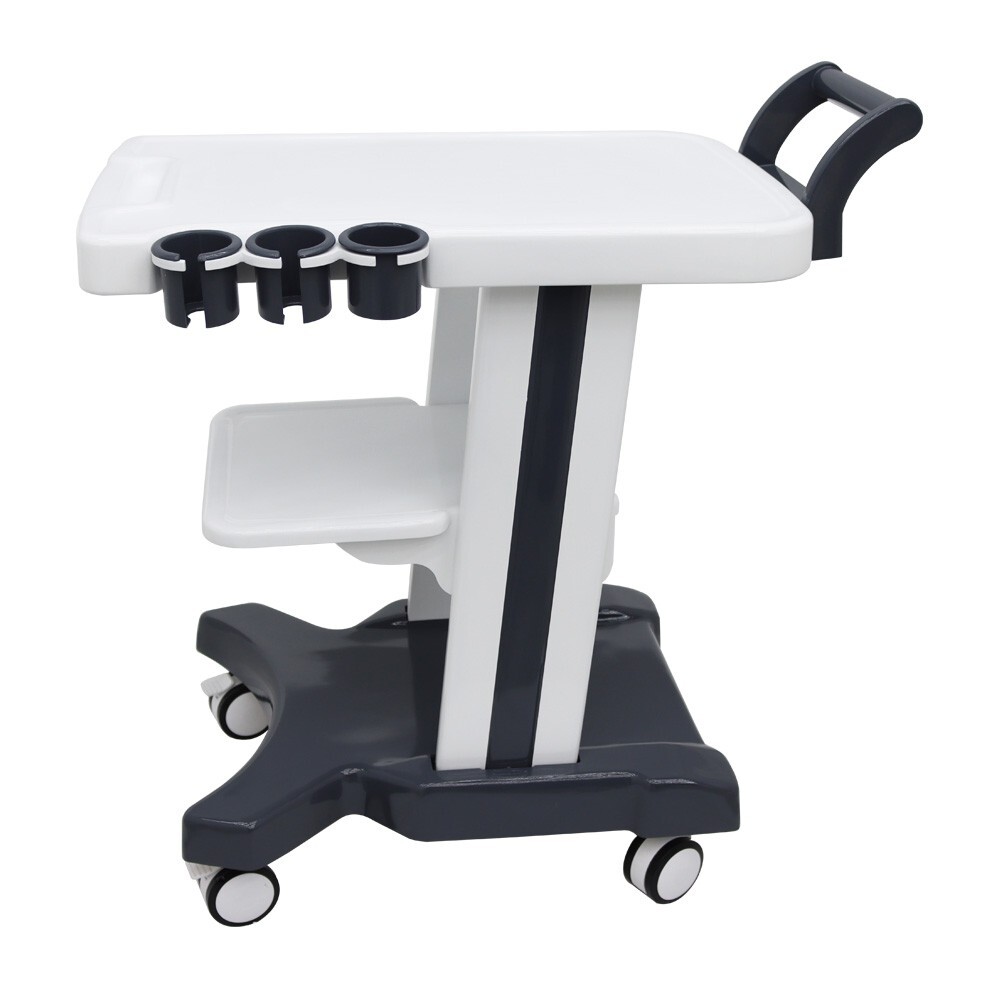 3 Holes ABS Mobile Trolley Cart for Portable Ultrasound Scanner System w/Wheels