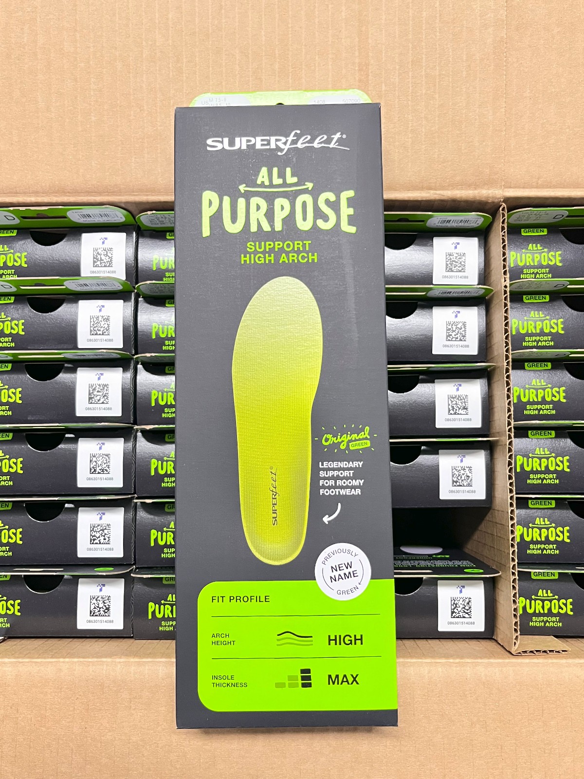 Superfeet ALL PURPOSE SHOE Insoles inserts, Green D Men 7.5-9 / Women 8.5-10