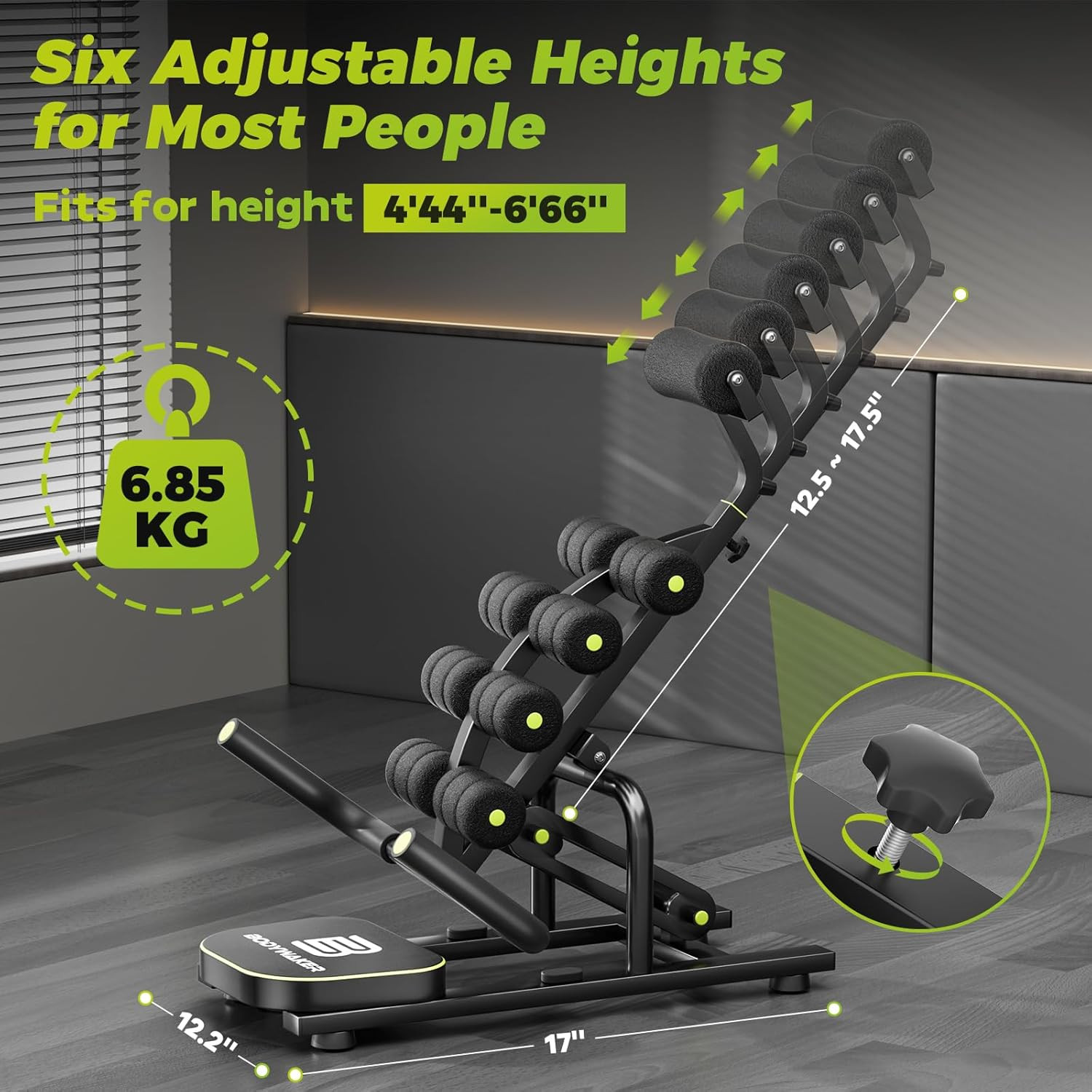 Mini Inversion Chair for Back Pain Relief, Compact Foldable Back Stretcher with