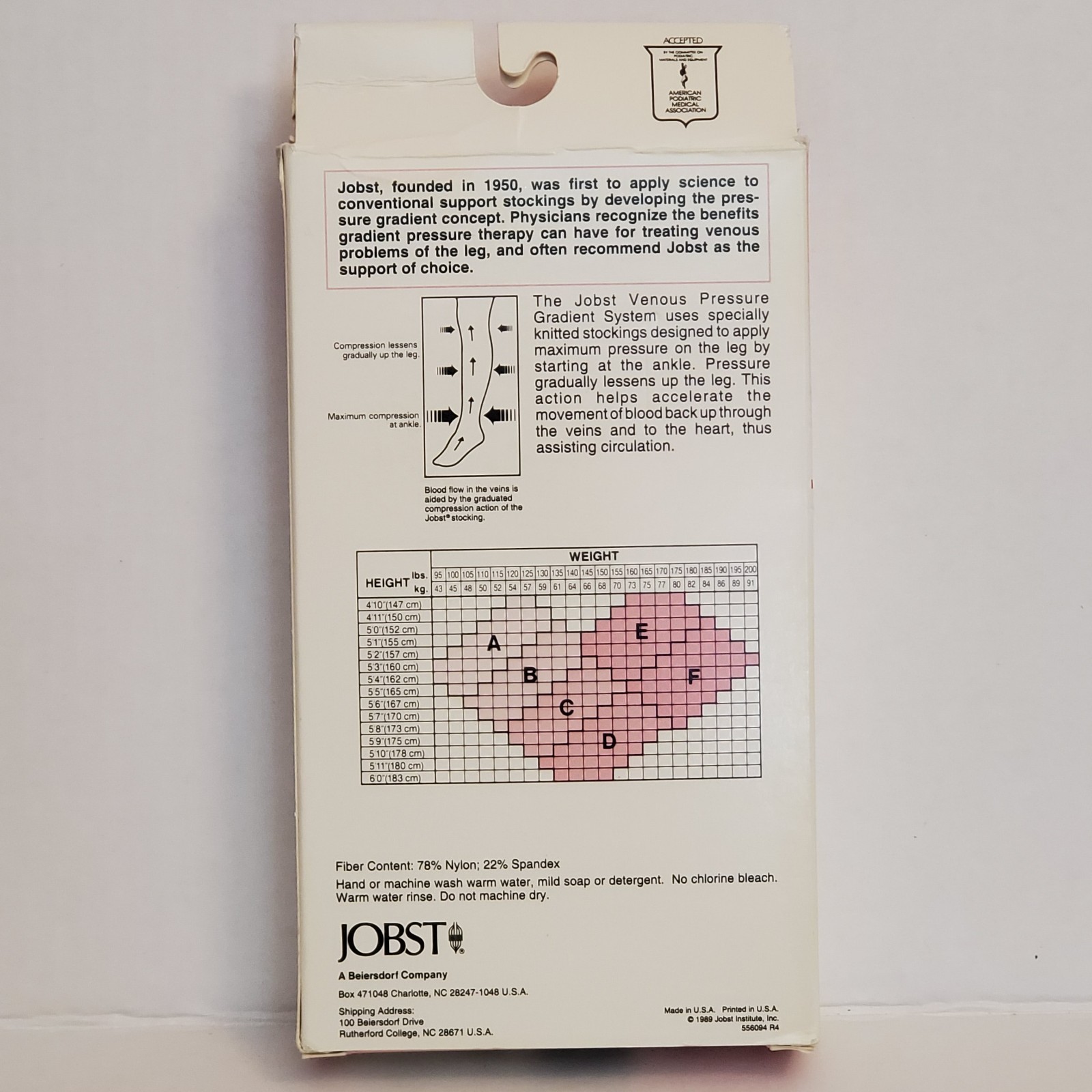 JOBST Vintage Graduated Compression Sheer Support Pantyhose SZ F Suntan 119-190